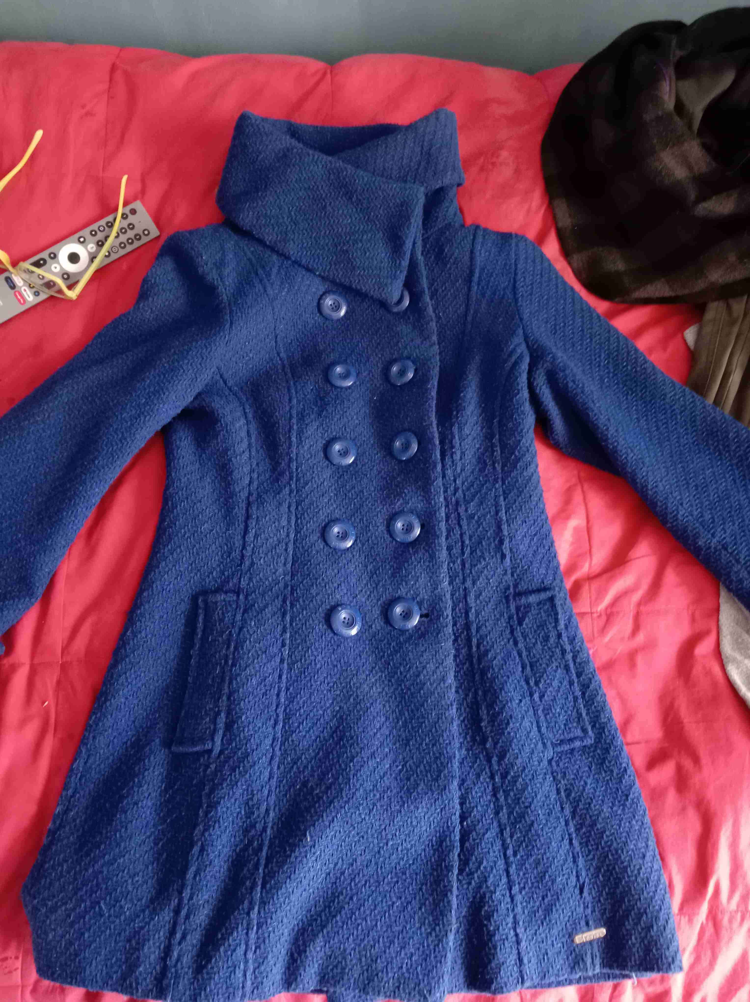 Abrigo efesis  azul doble botonadura