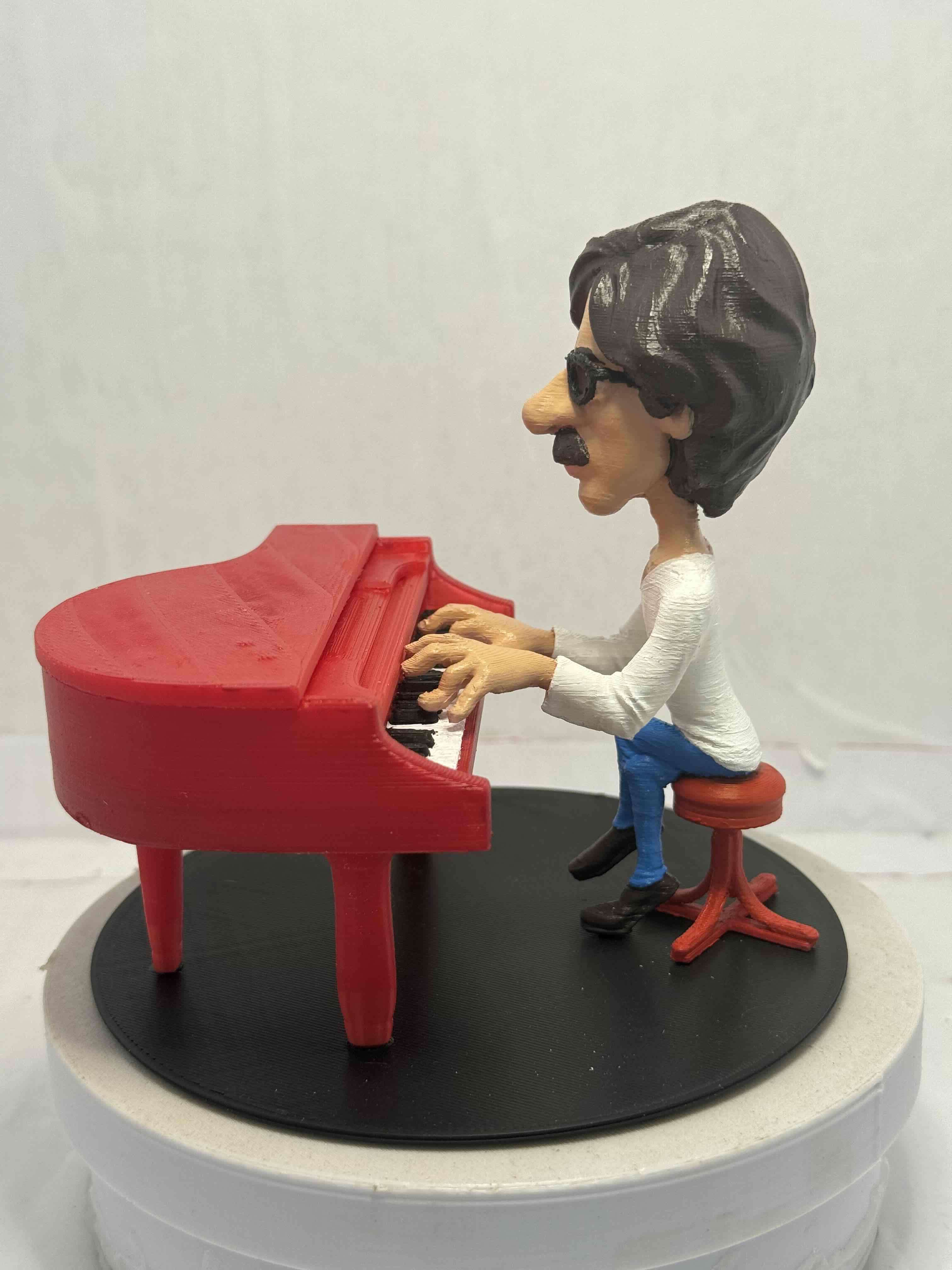 Figura decorativa de pianista Charly García - miniatura 3