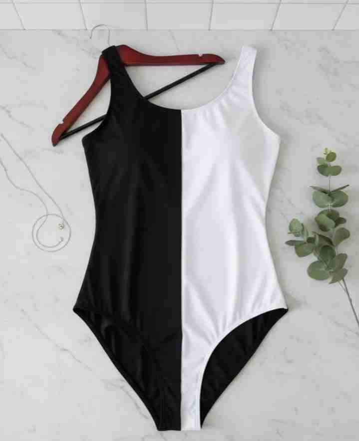 Body bicolor blanco y negro/ romance - miniatura 2