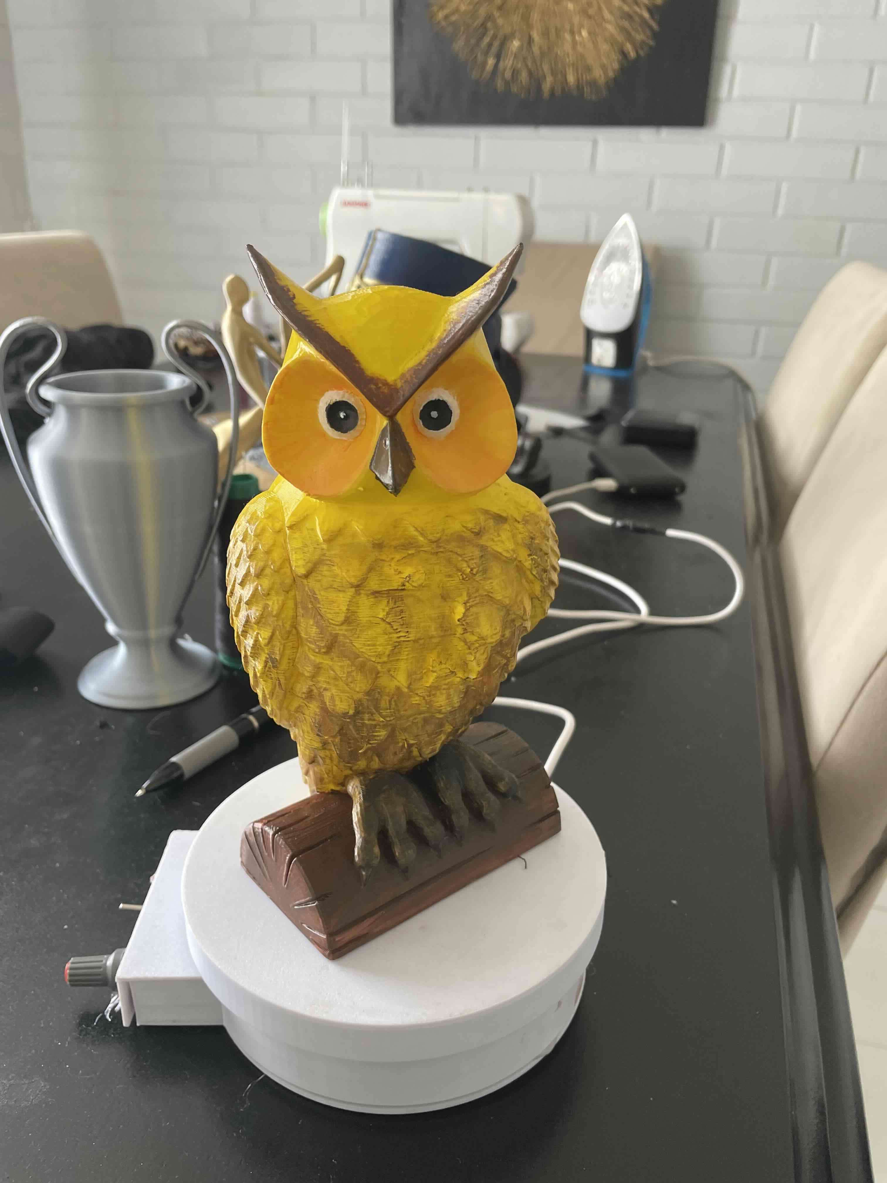 Figura de búho espanta paloma - miniatura 2