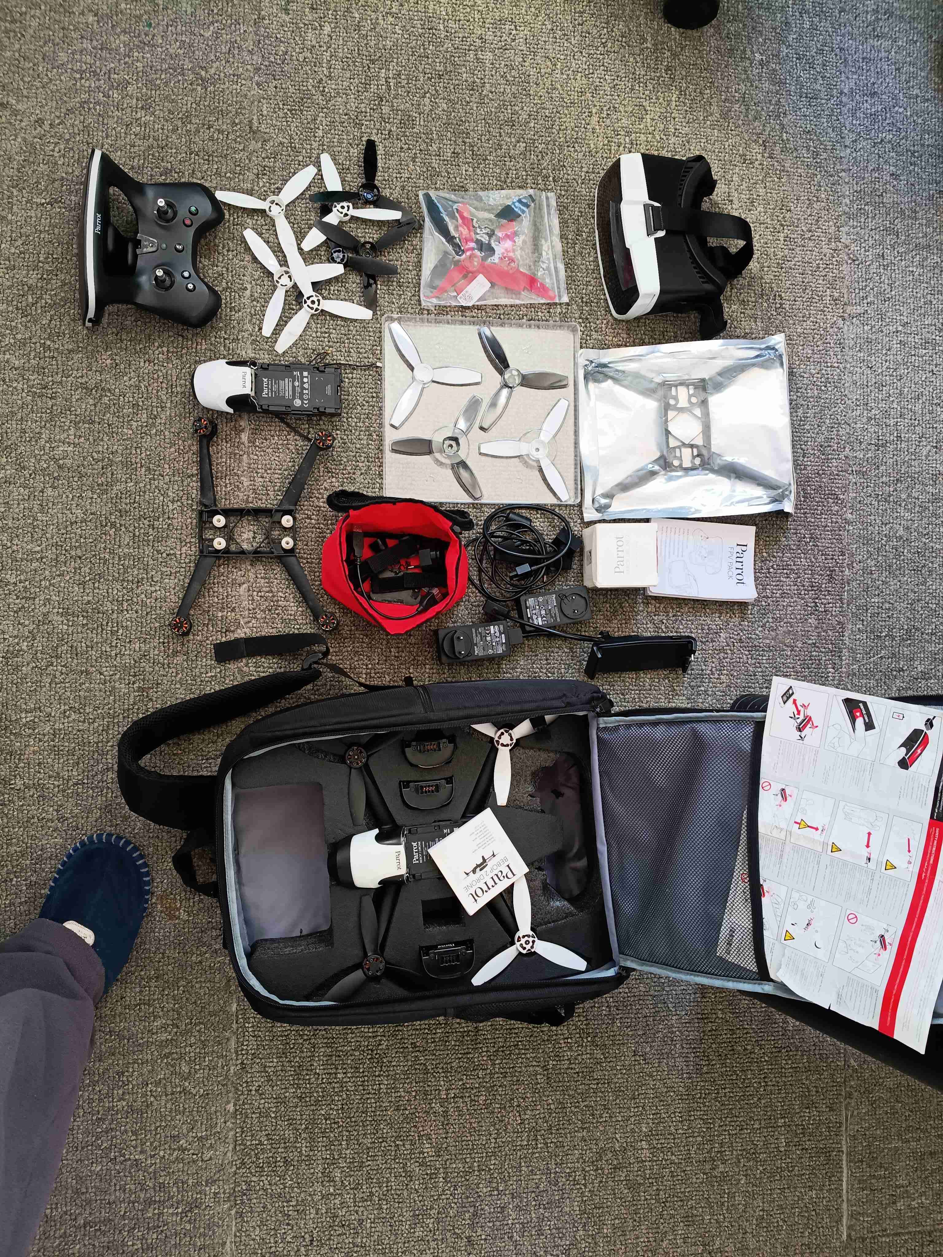 Drone Parrot con accesorios