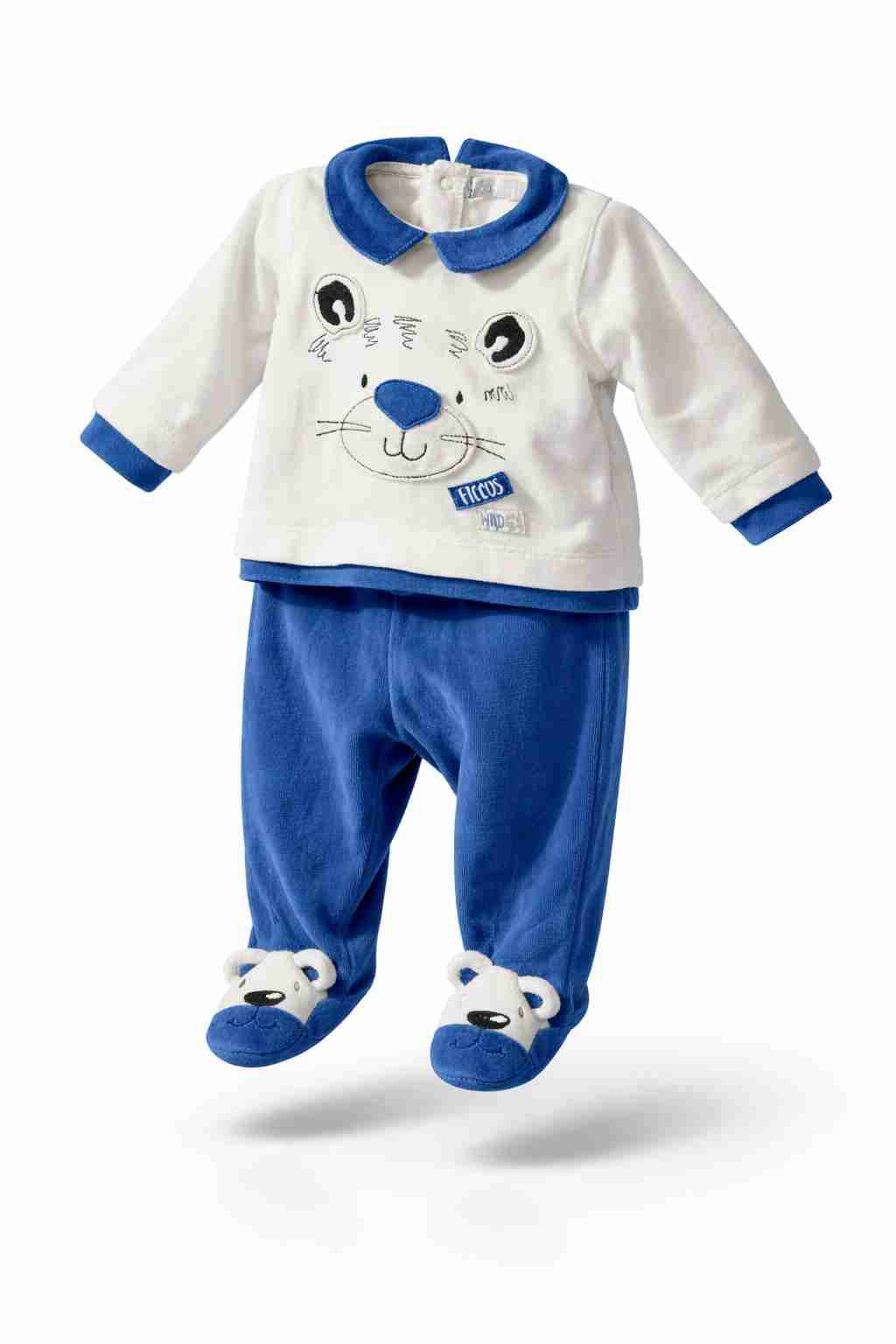 Osito y pijama de plush para bebe