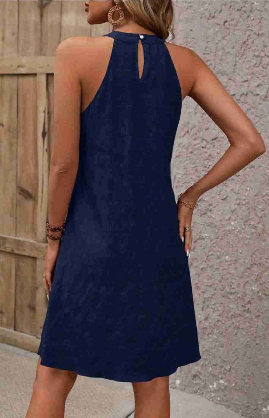 Vestido azul sin mangas - miniatura 2