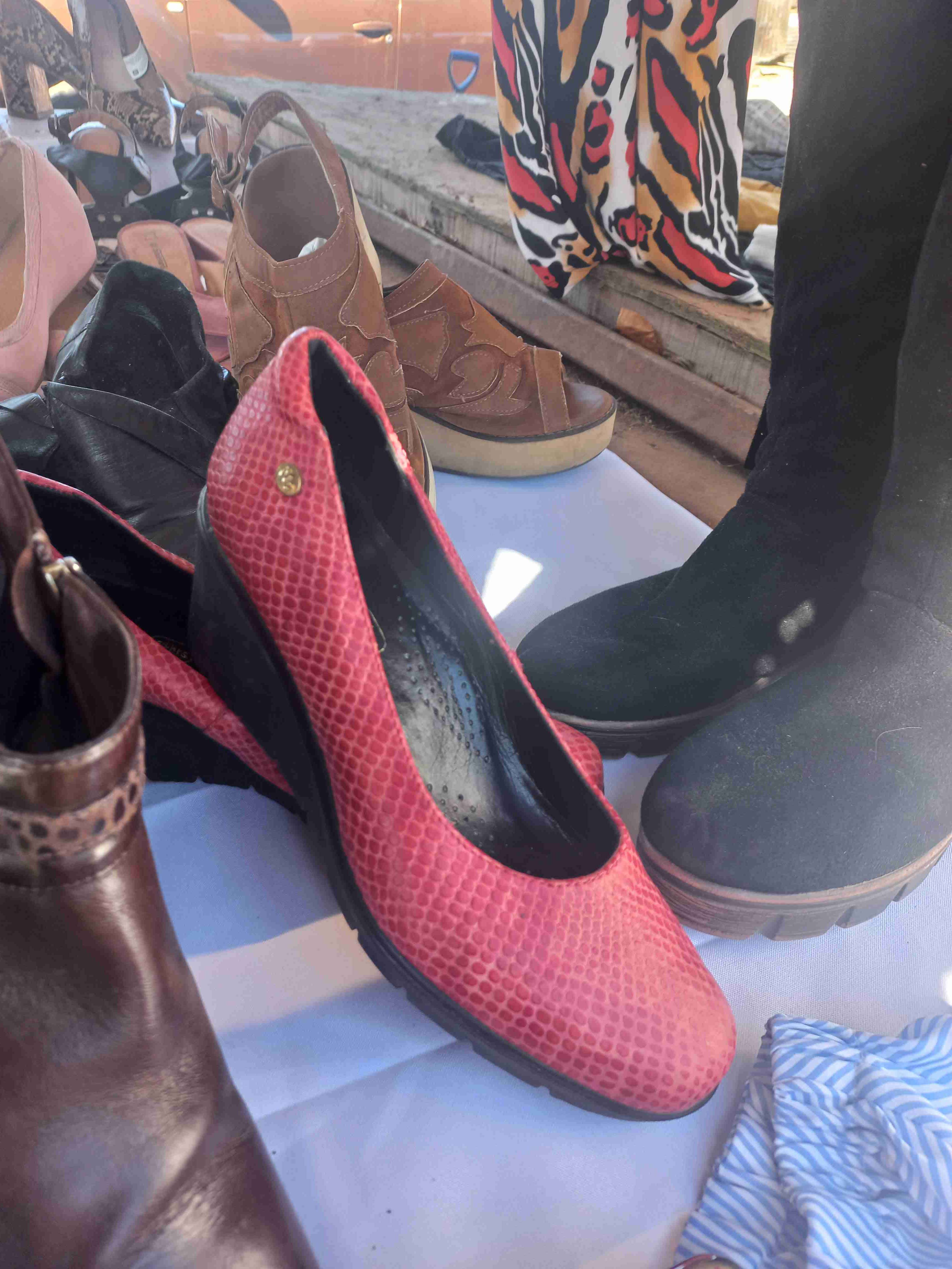 Zapatos mujer tipo peep toe rosados