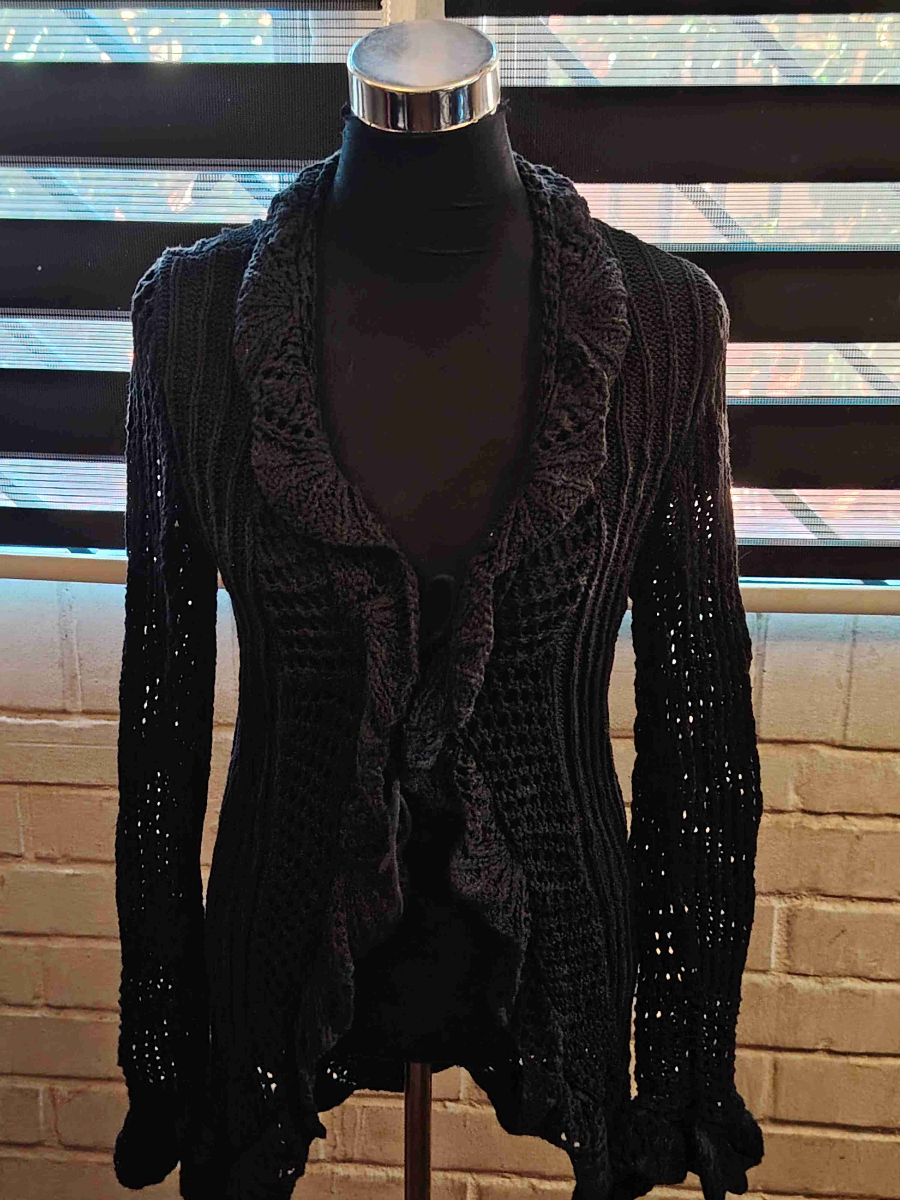 Chaleco tejido negro talla S