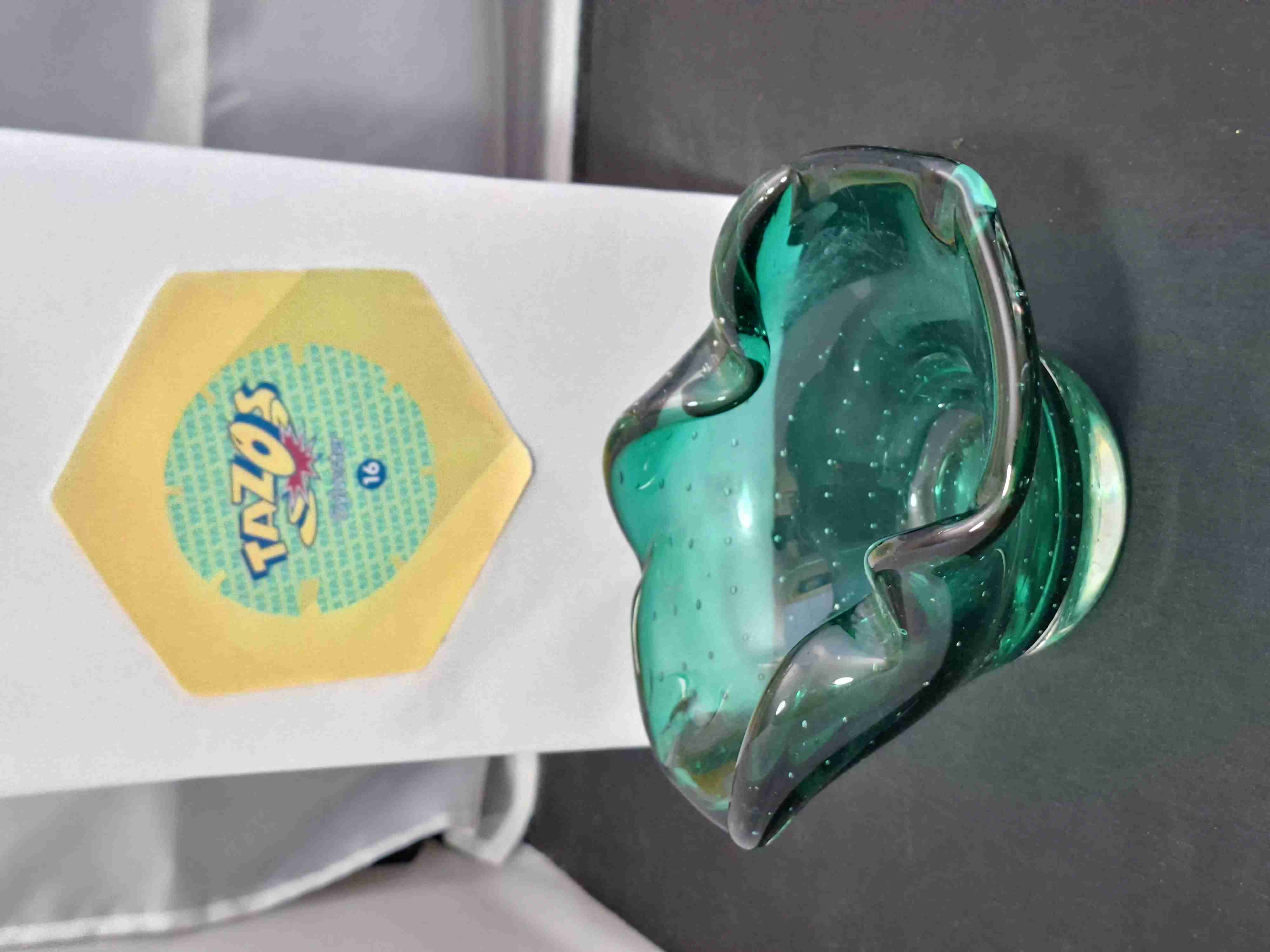 Cenicero de vidrio Pieza de Cristal Murano Soplado