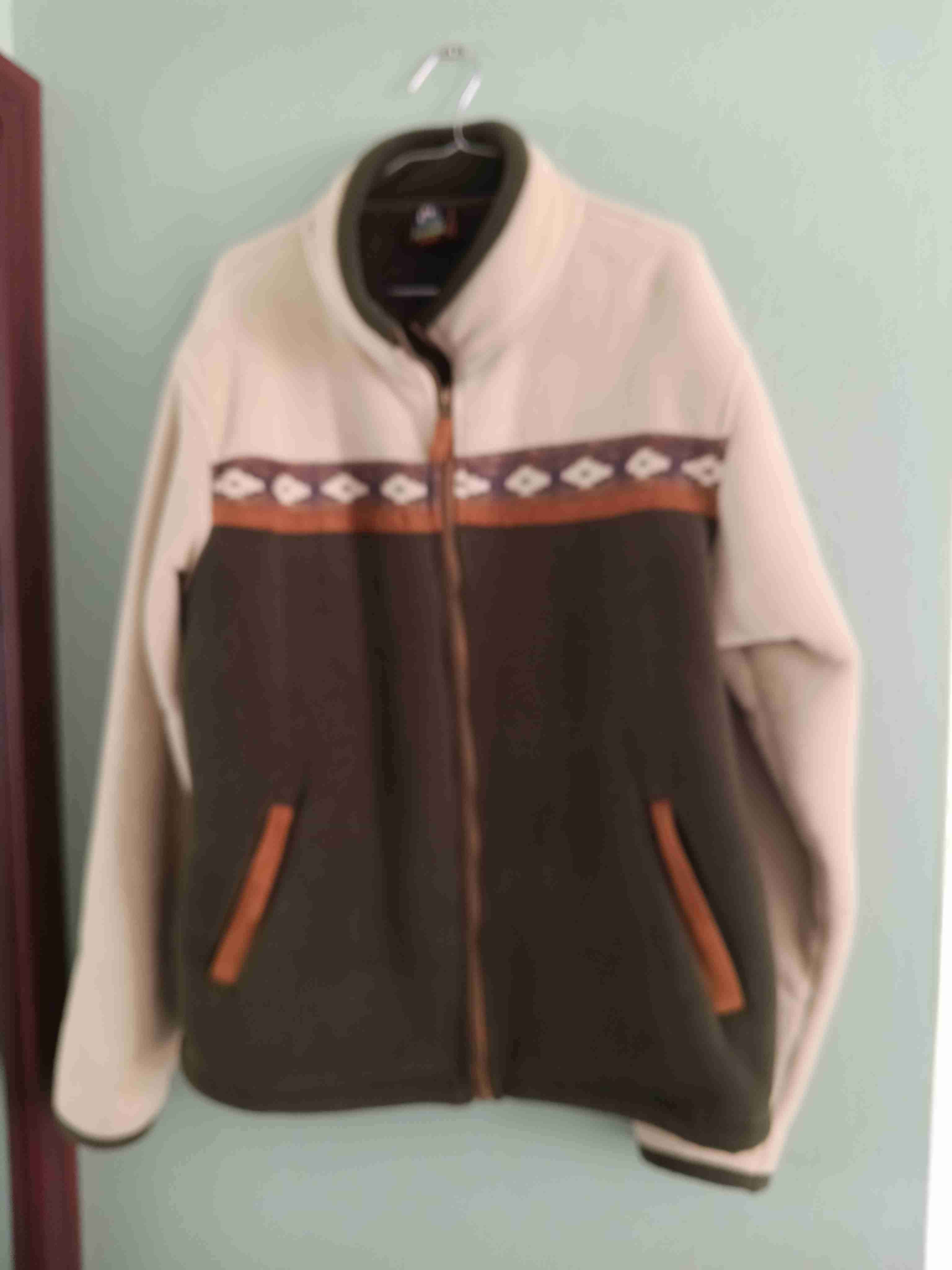 Chaqueta de polar bicolor hombre