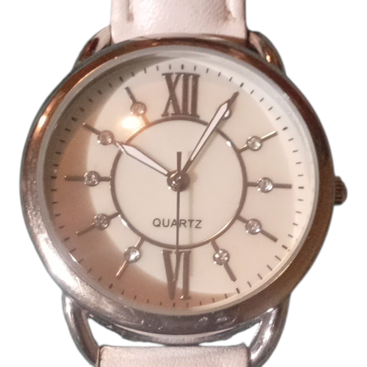 Reloj análogo cuarzo blanco