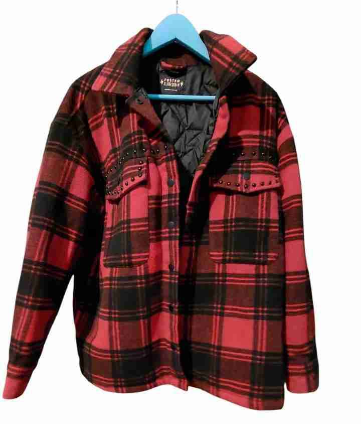 Chaqueta a cuadros roja y negra