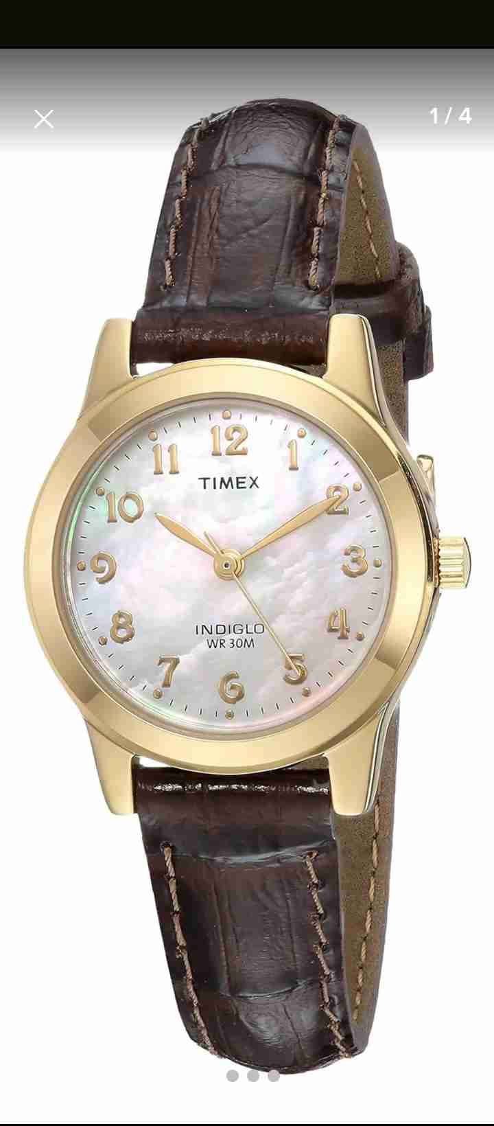 Reloj Timex dorado cuero
