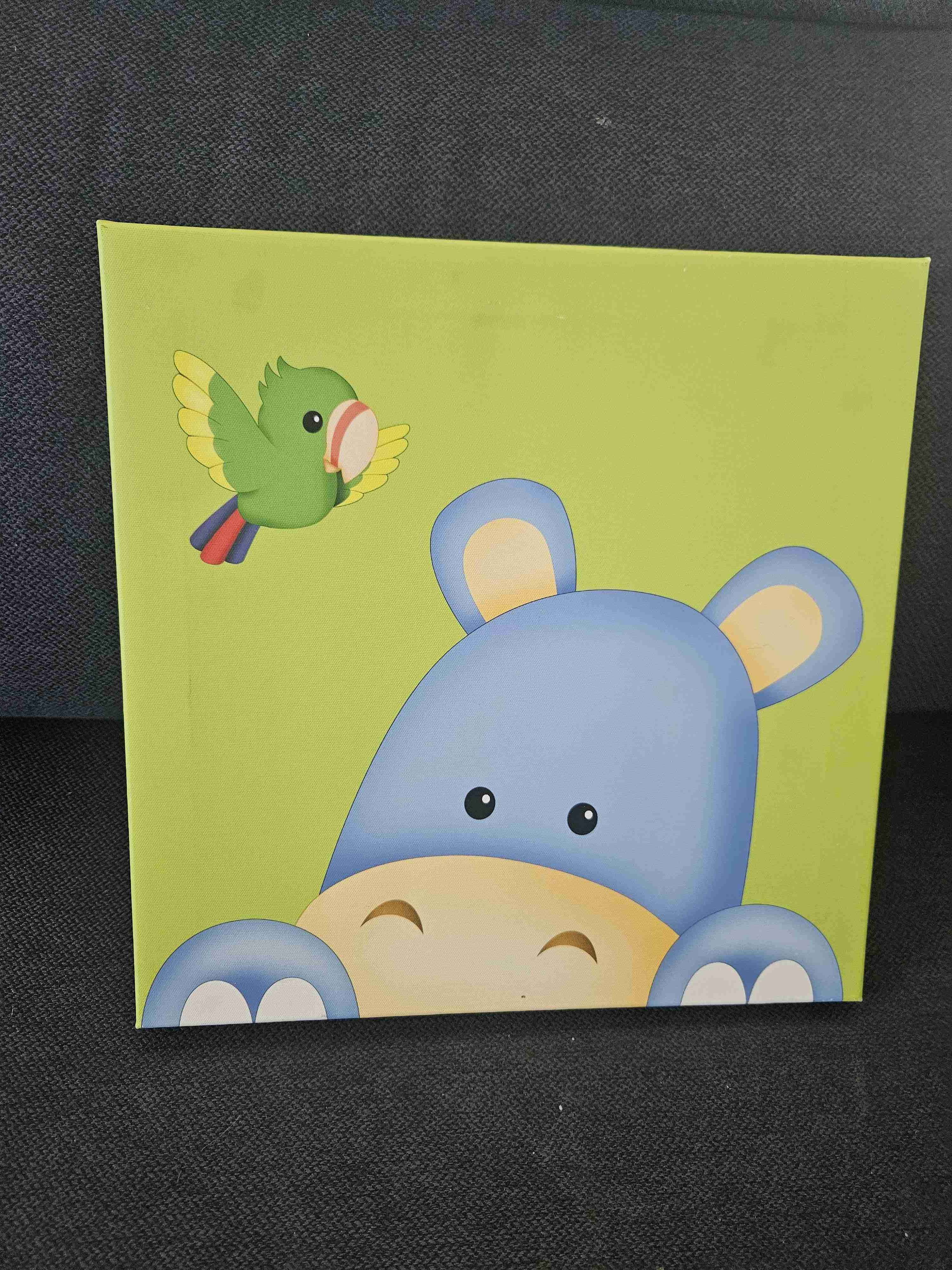 Cuadro infantil hipopótamo o mono