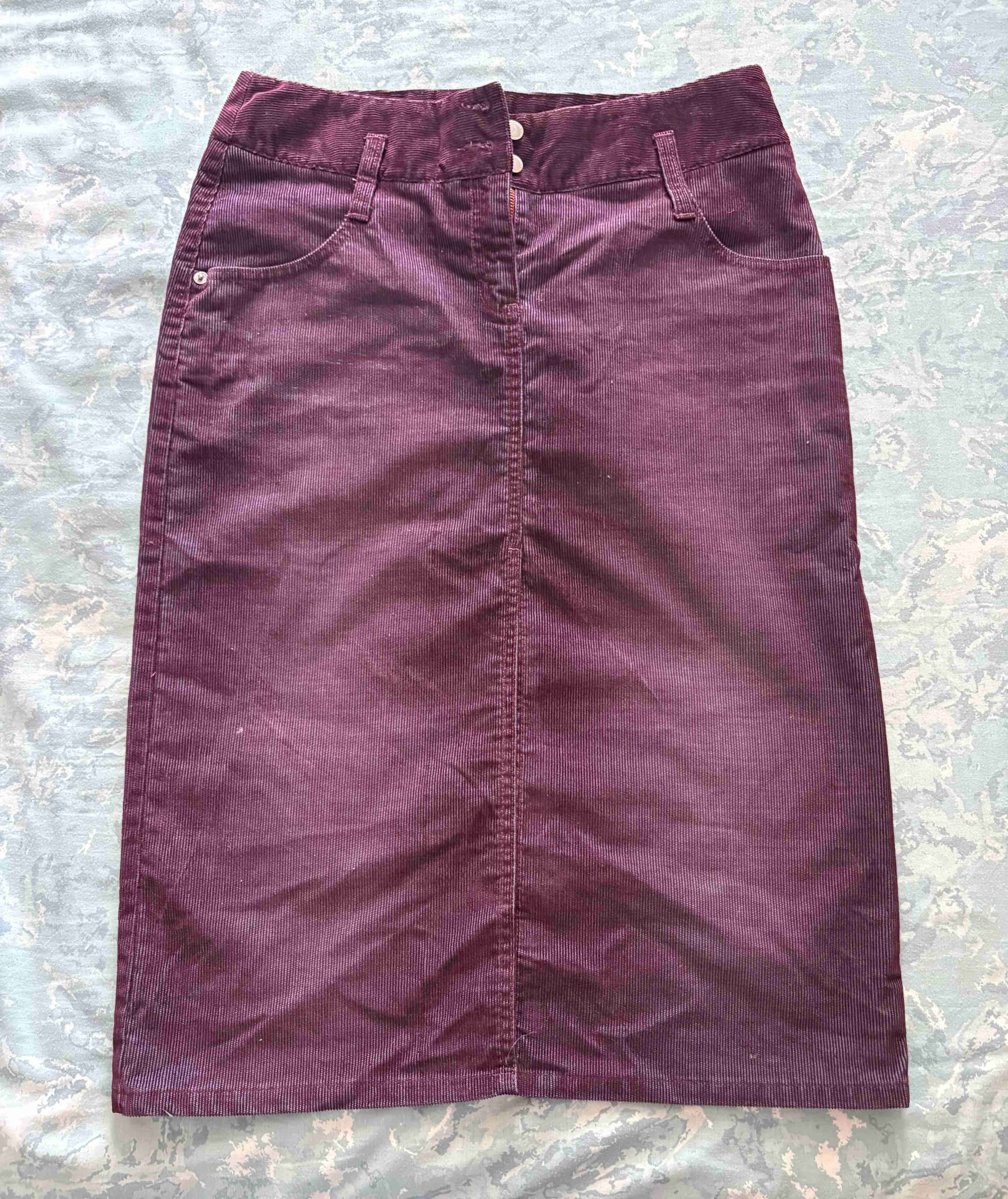Falda midi morada