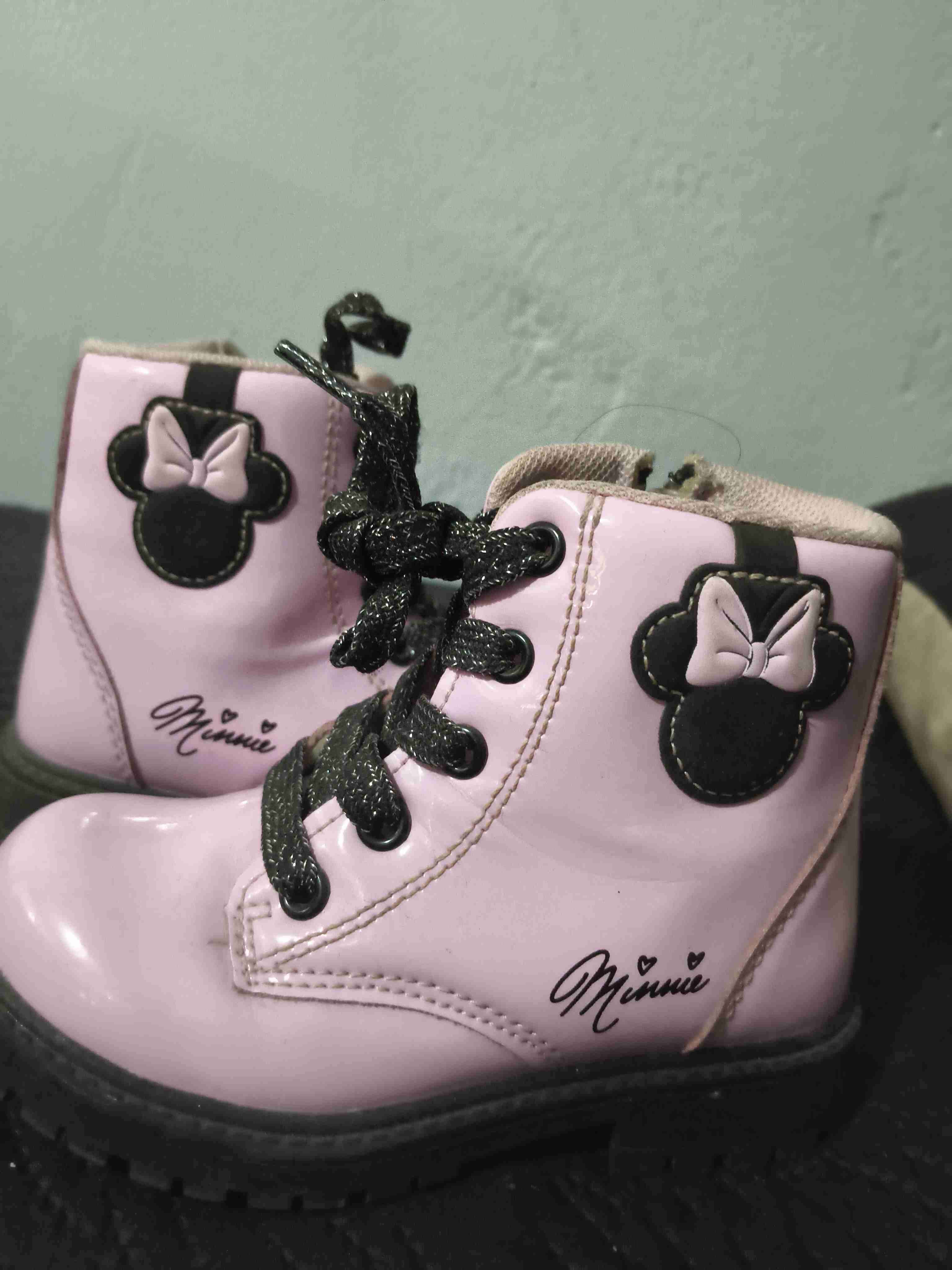 Botines rosados para niñas Minnie talla 25