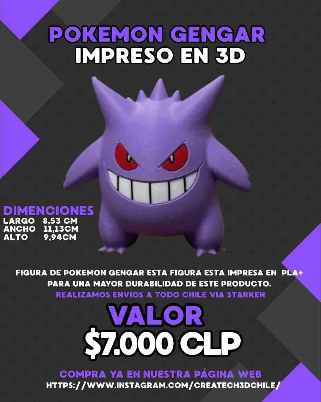 Figura 3D Pokémon Gengar