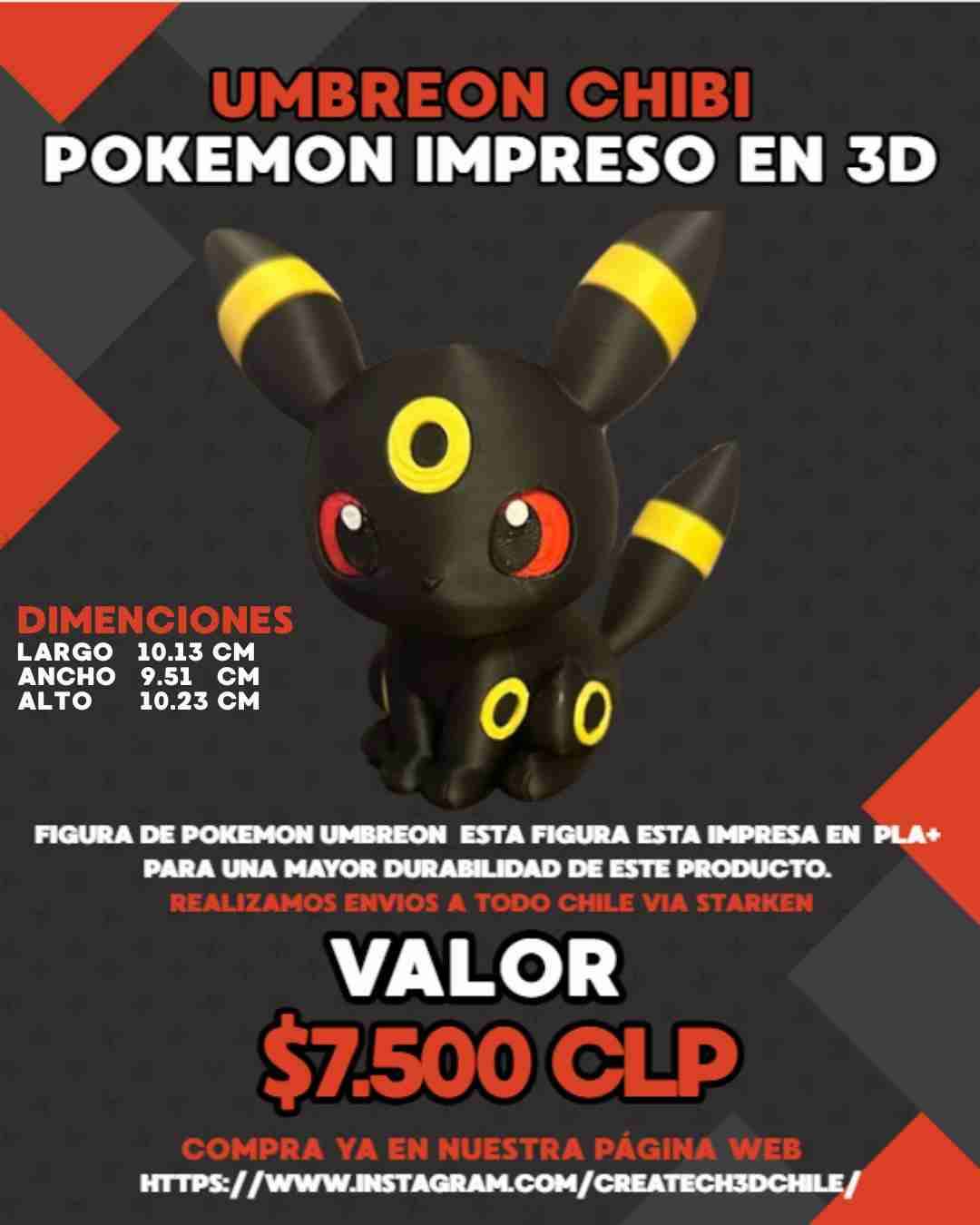 Figura 3D Pokémon umbreon