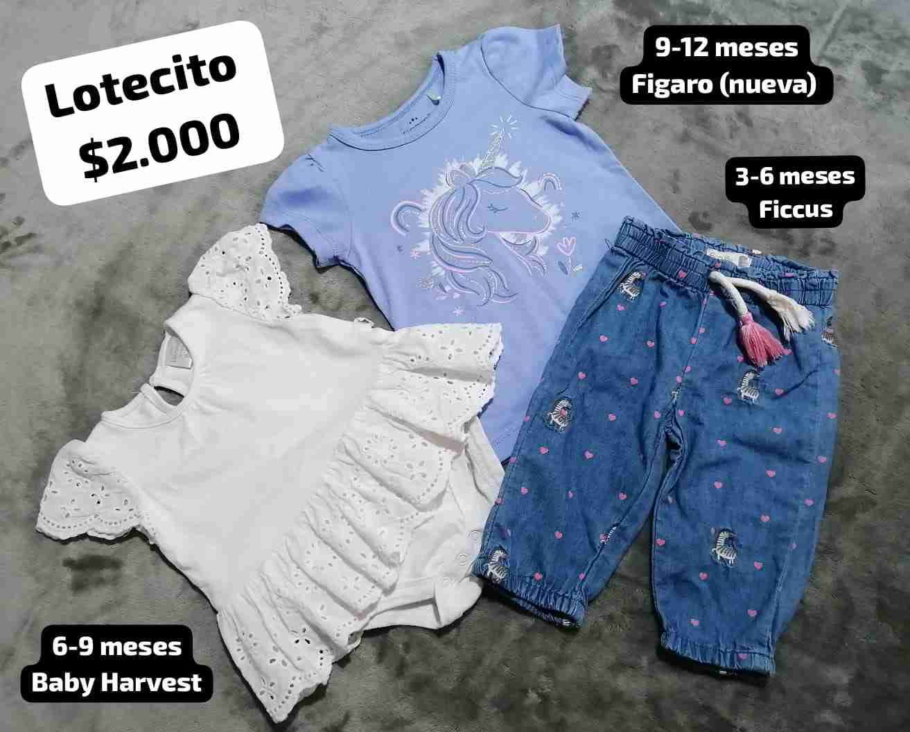 Lote ropa bebé niña varias tallas