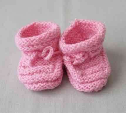 Zapatos tejidos de bebé rosados