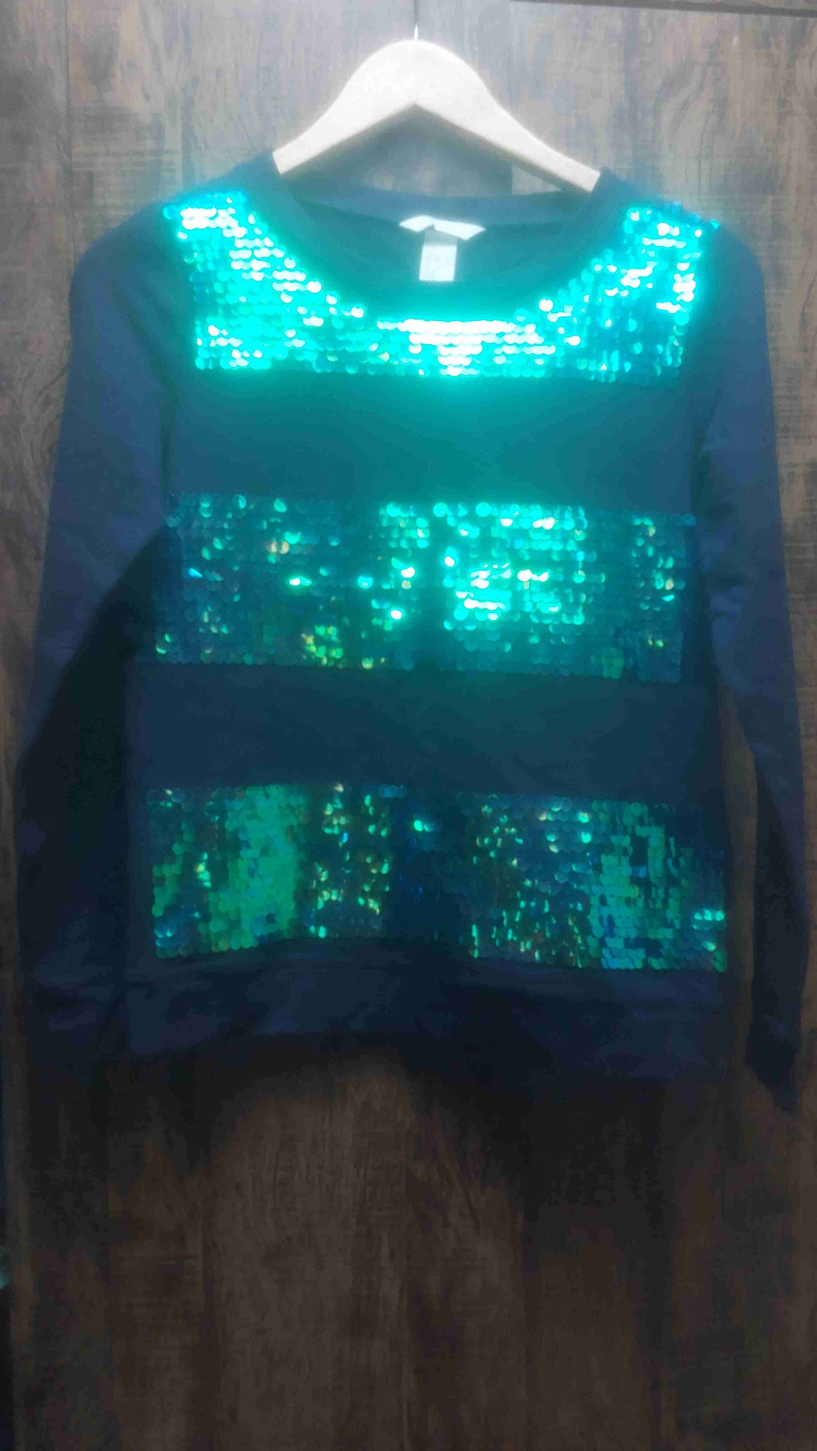 Polerón con lentejuelas verde