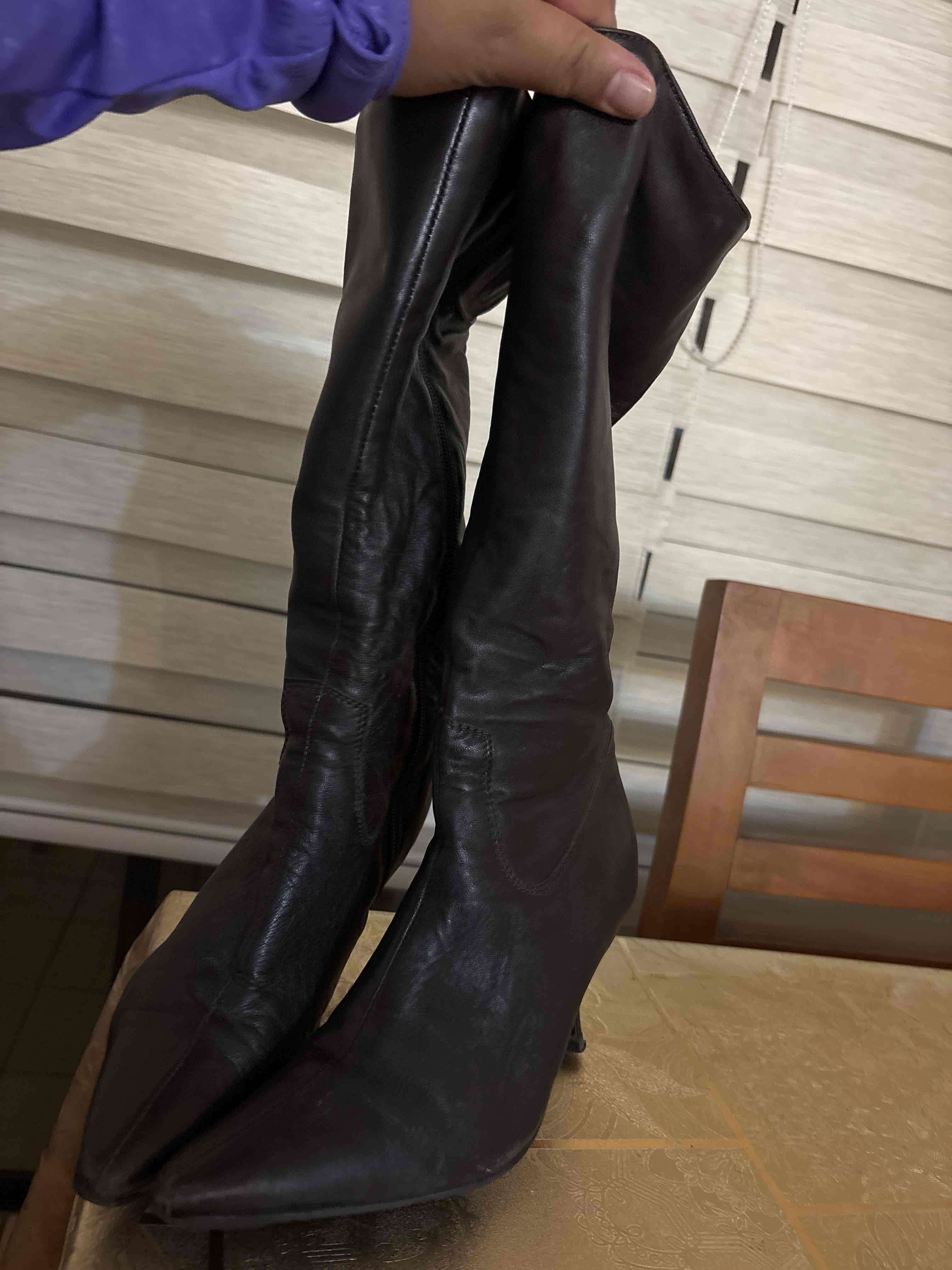 Botas largas negras de cuero Gacel talla 35