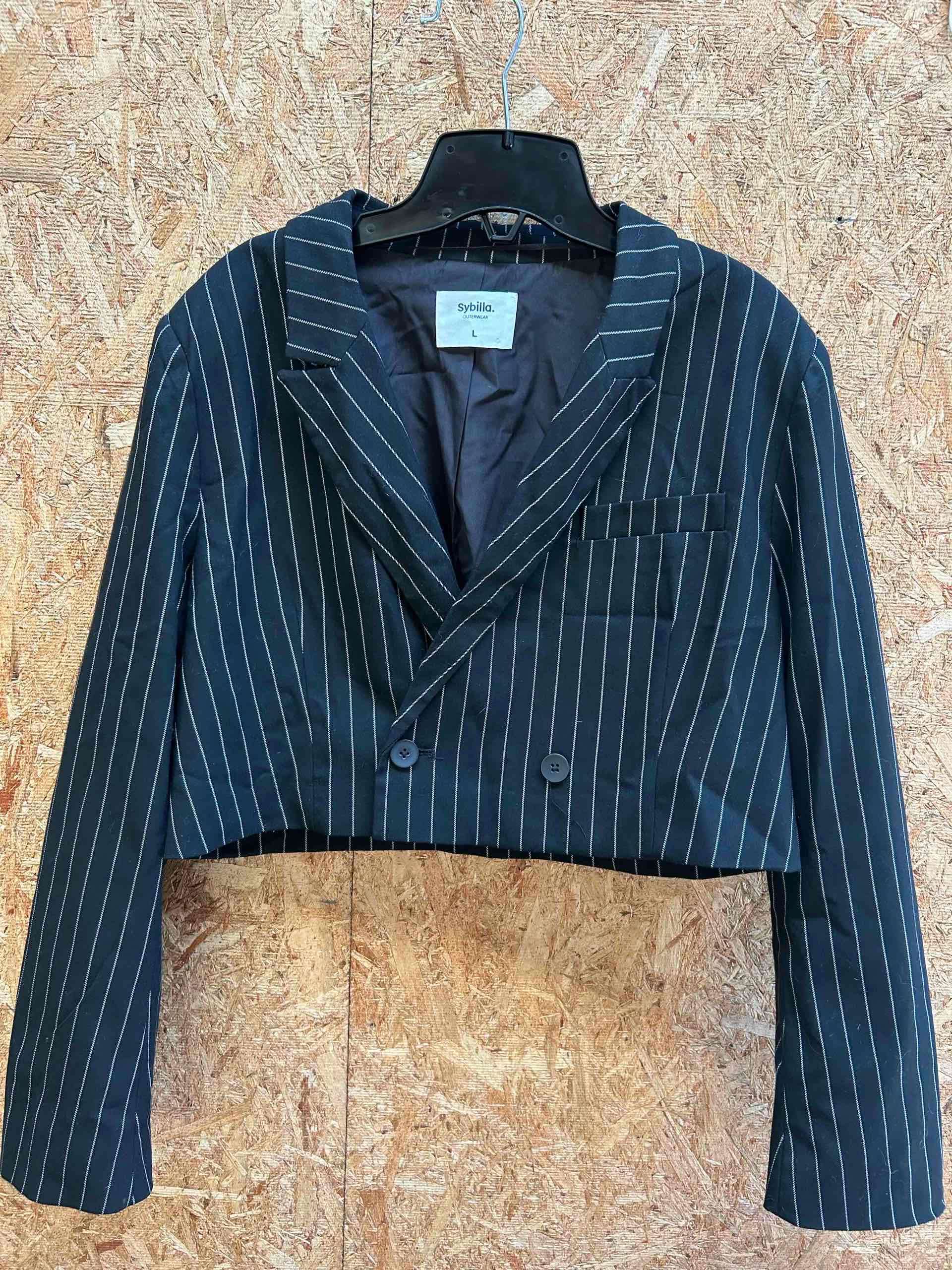 Blazer negro a rayas
