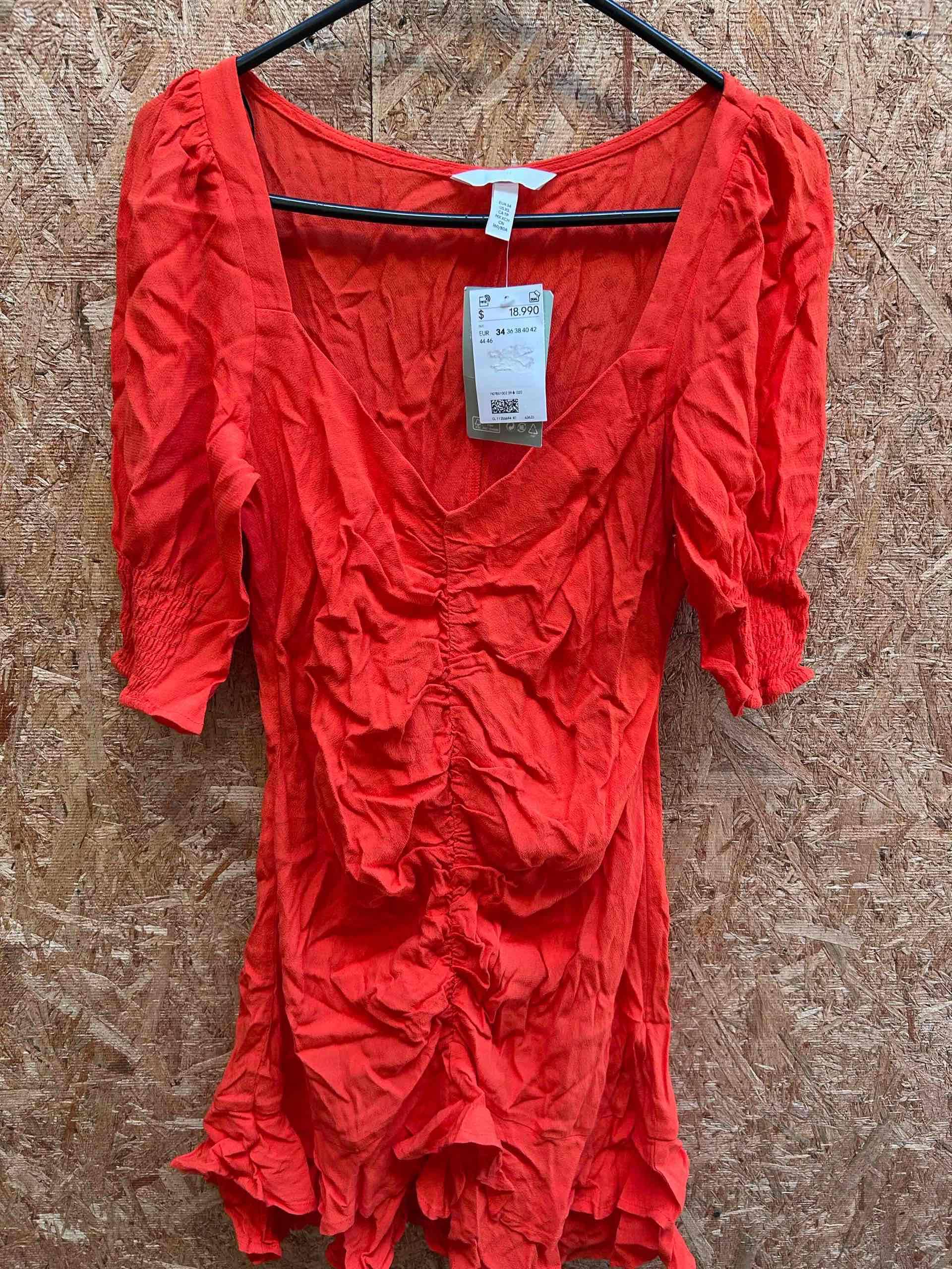 Vestido rojo/ naranjo ajustado