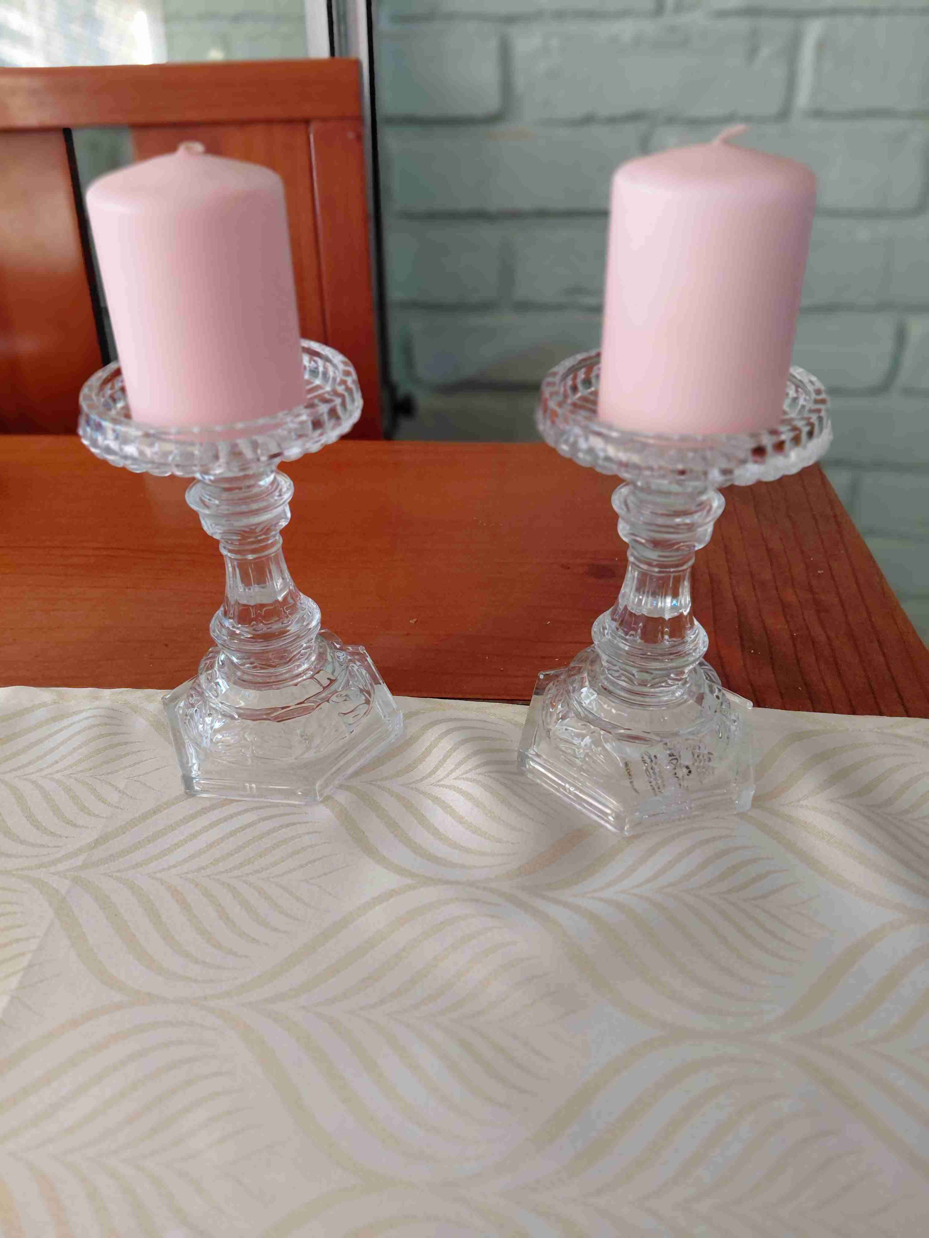 Juego de candelabros de cristal