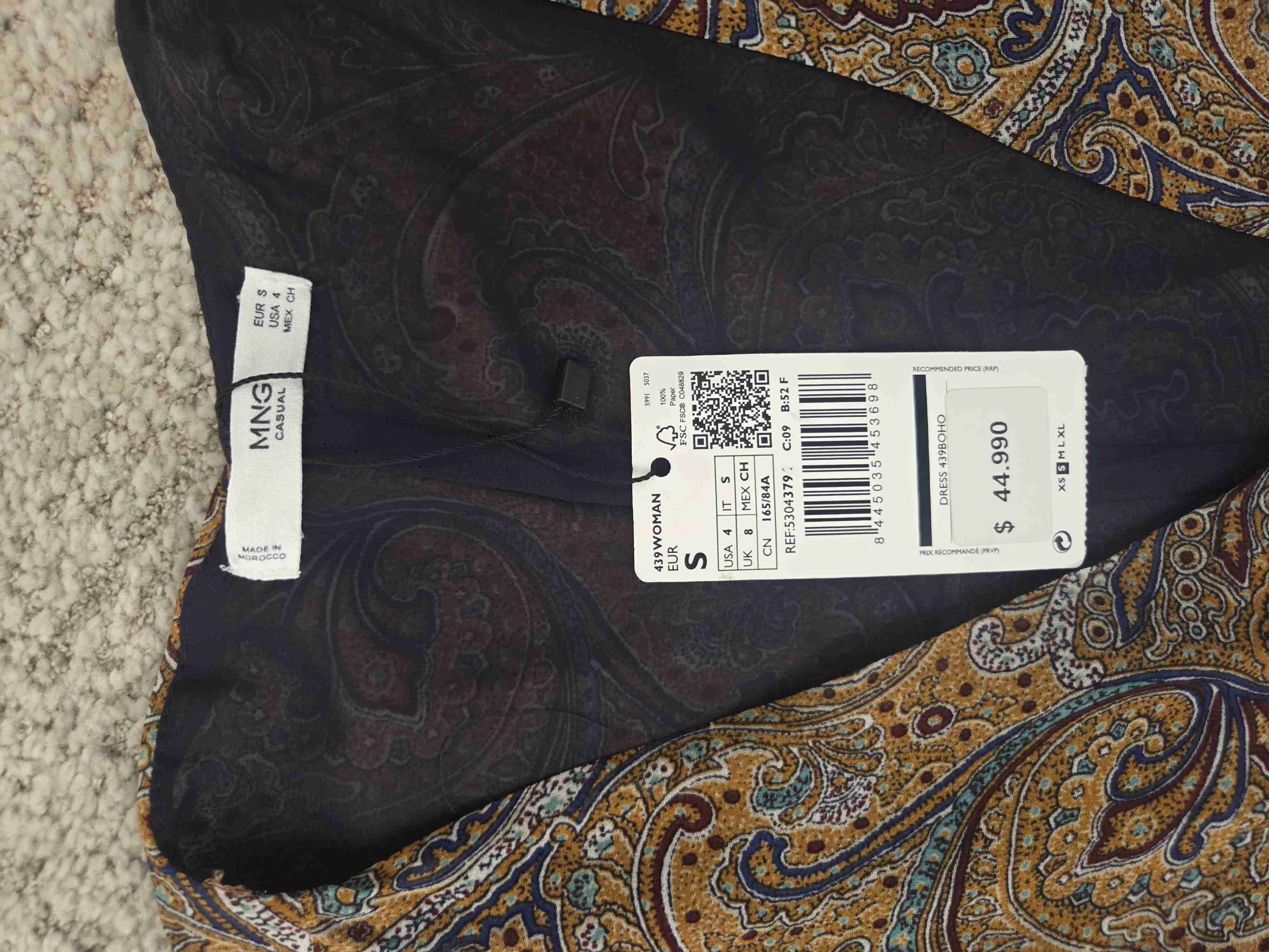 Vestido NUEVO estampado MNG casual