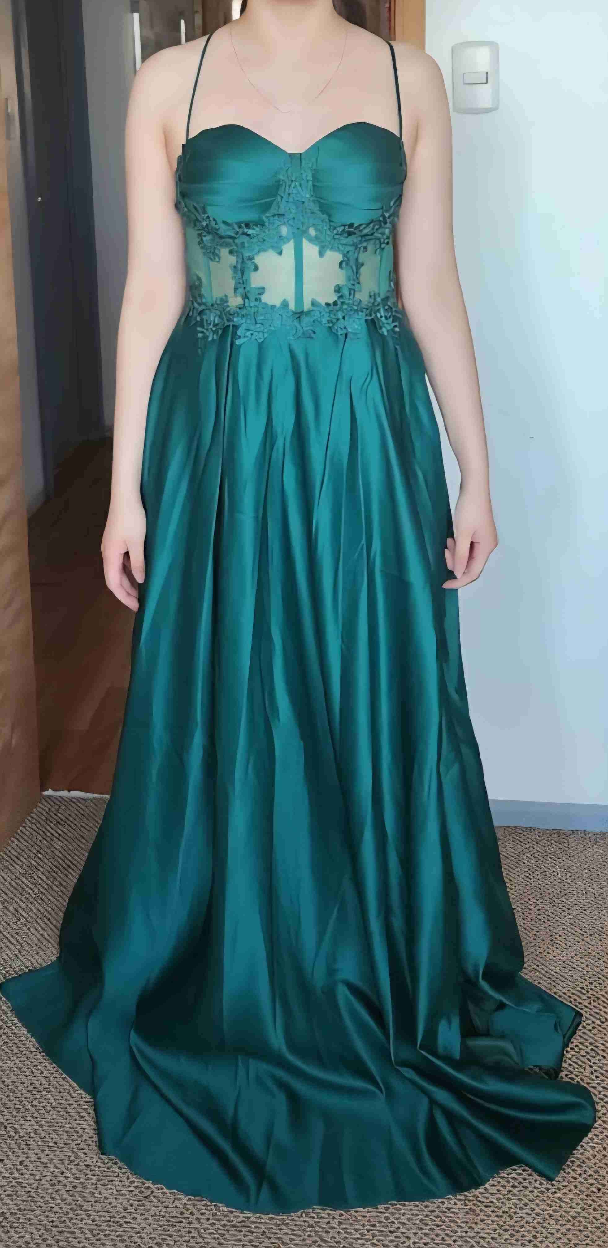 Vestido largo verde elegante