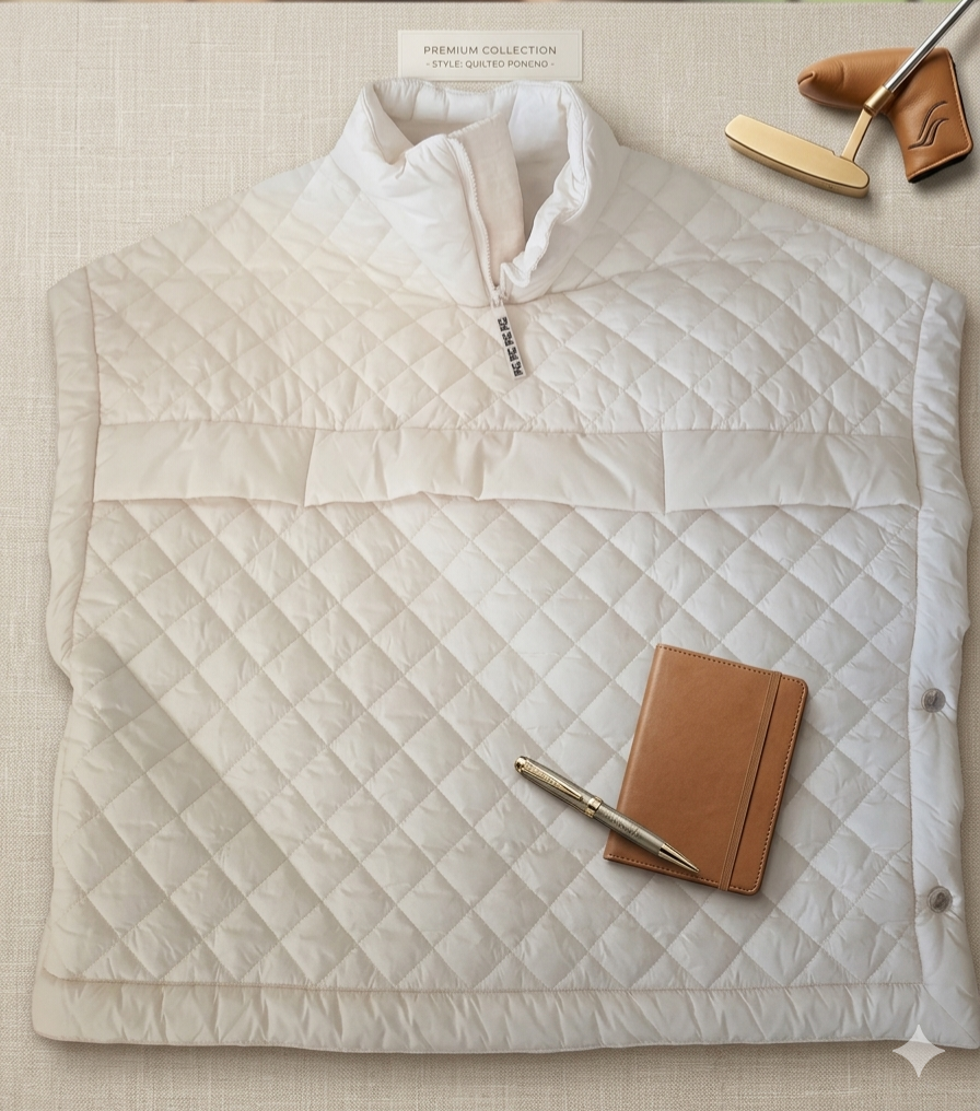 Chaleco acolchado blanco premium