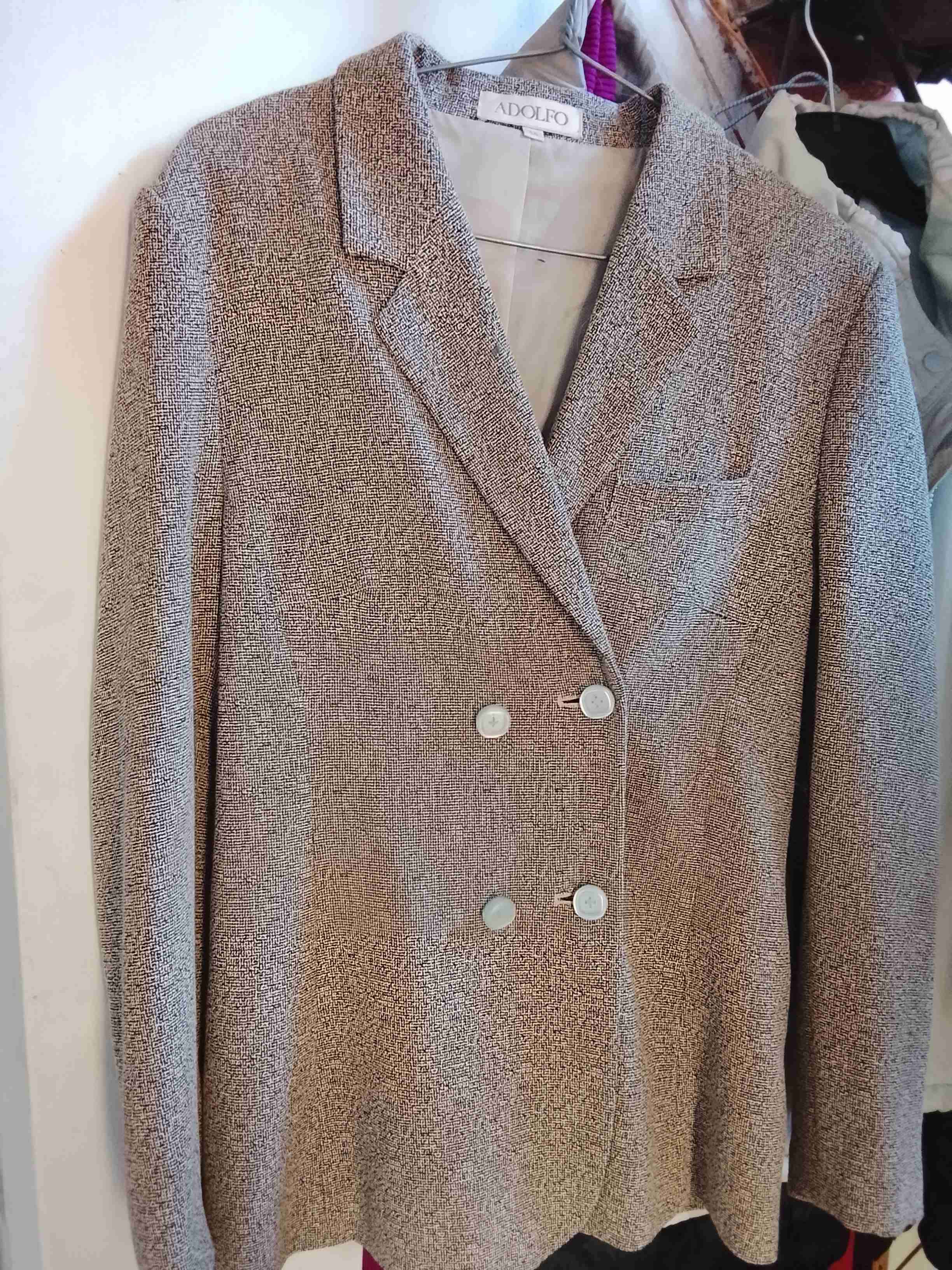 Blazer marrón Adolfo Doble Botonadura