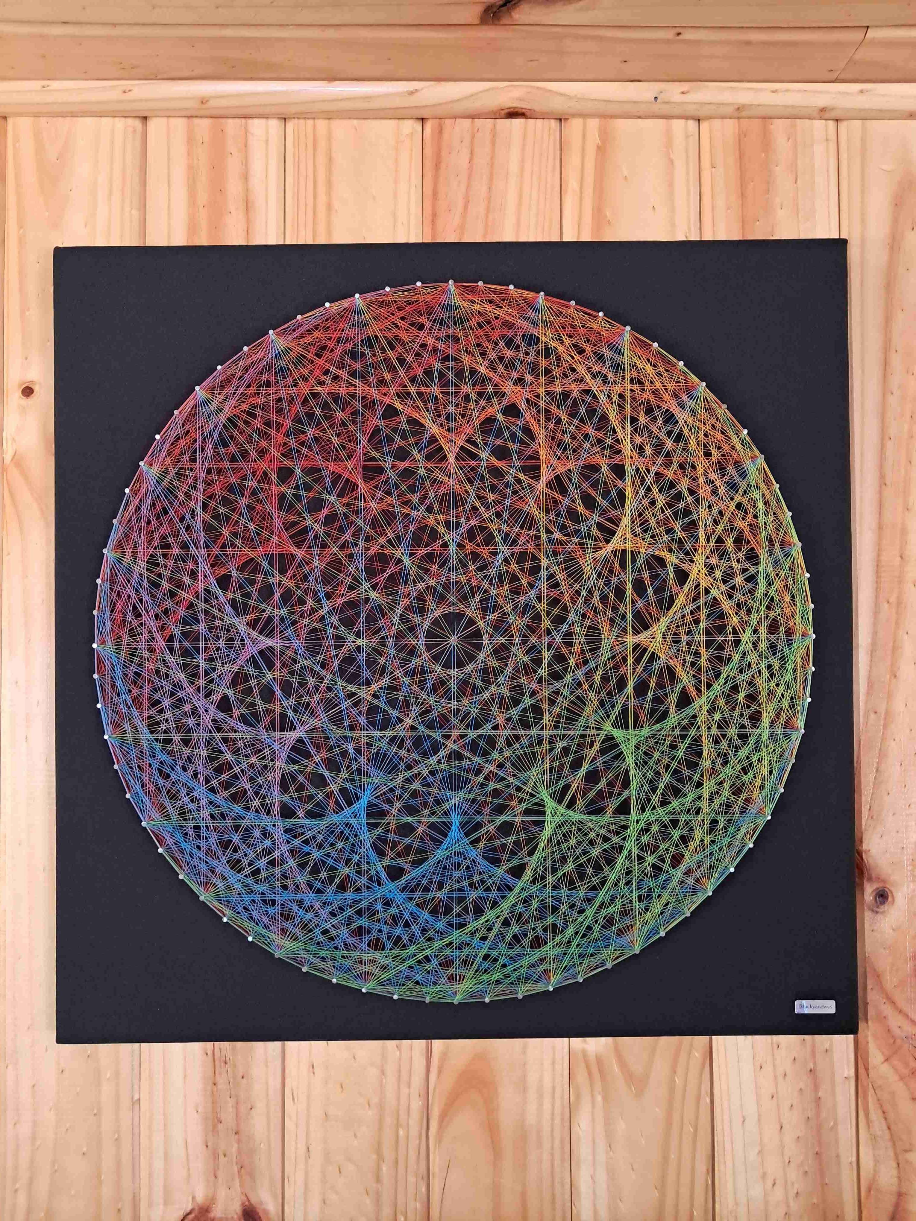 Cuadro de hilo multicolor