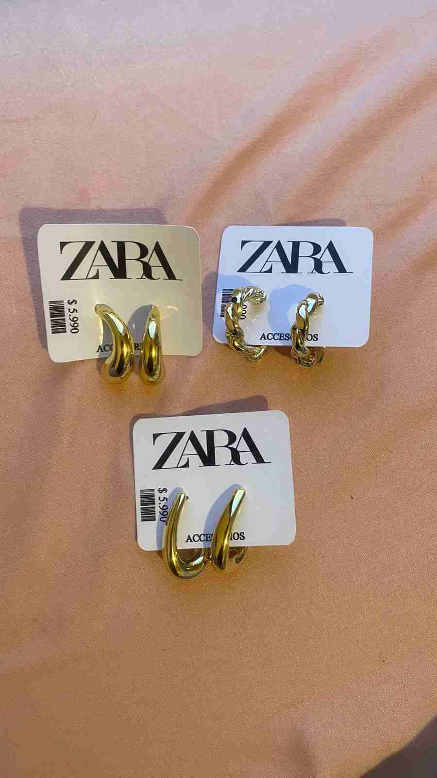 Aros dorados Zara nuevos