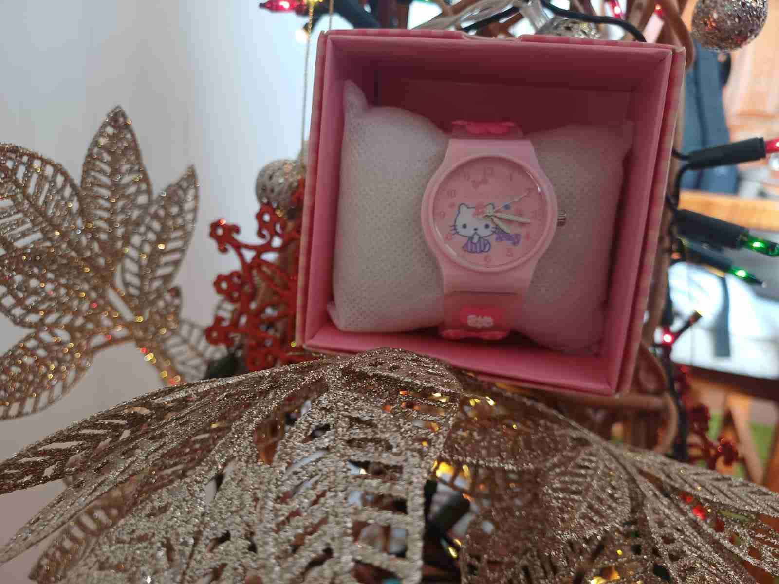 Reloj rosado infantil Hello Kitty