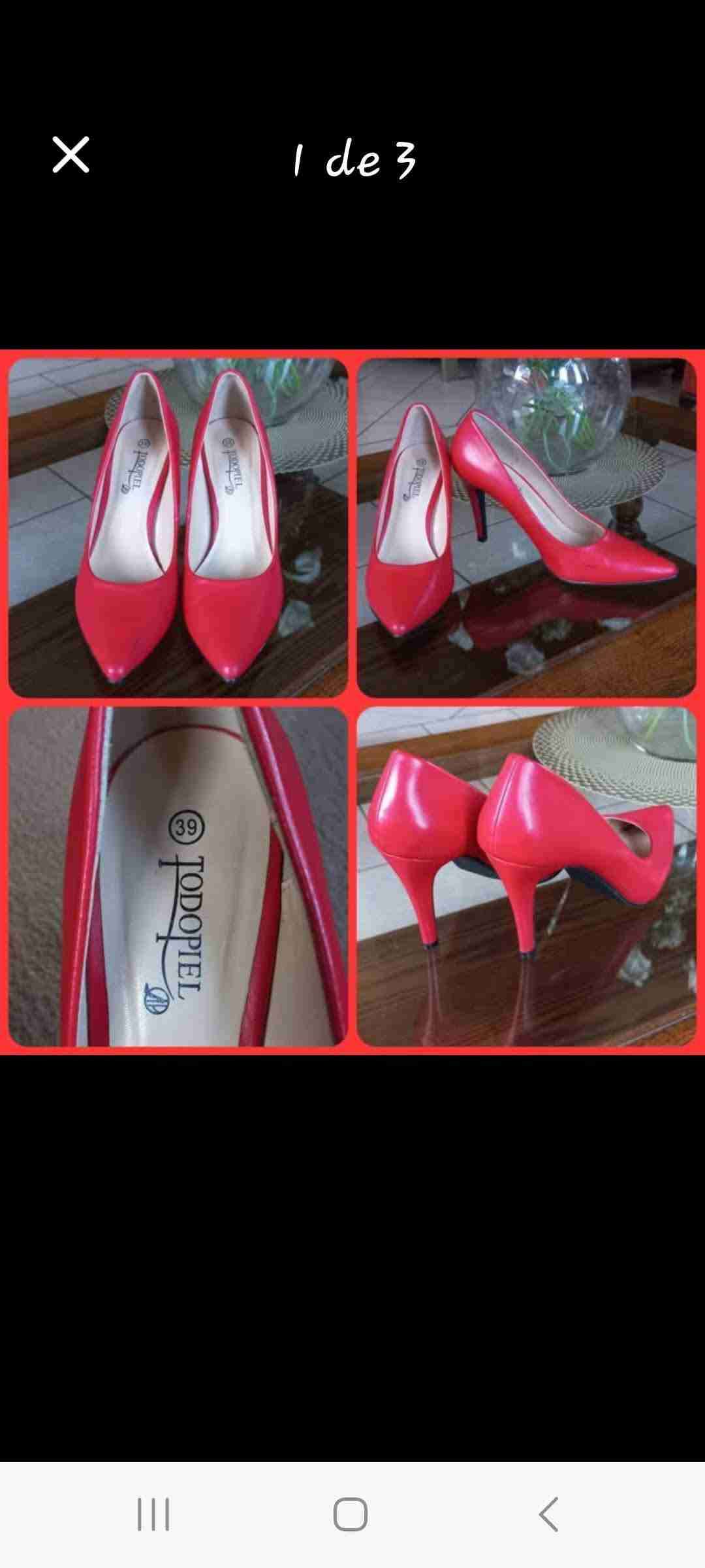Tacones rojos Todopiel talla 39