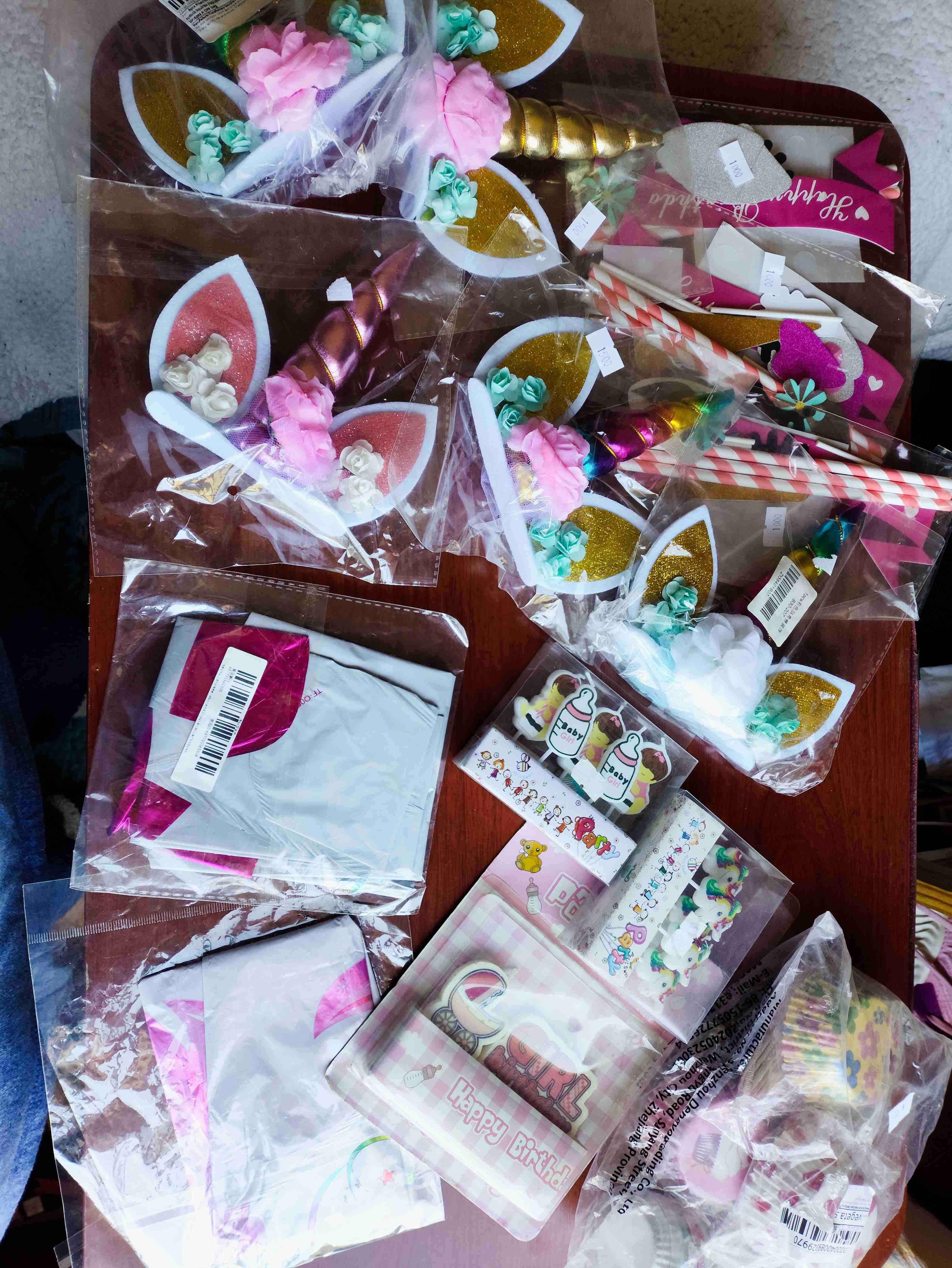 Set decoración fiesta unicornio