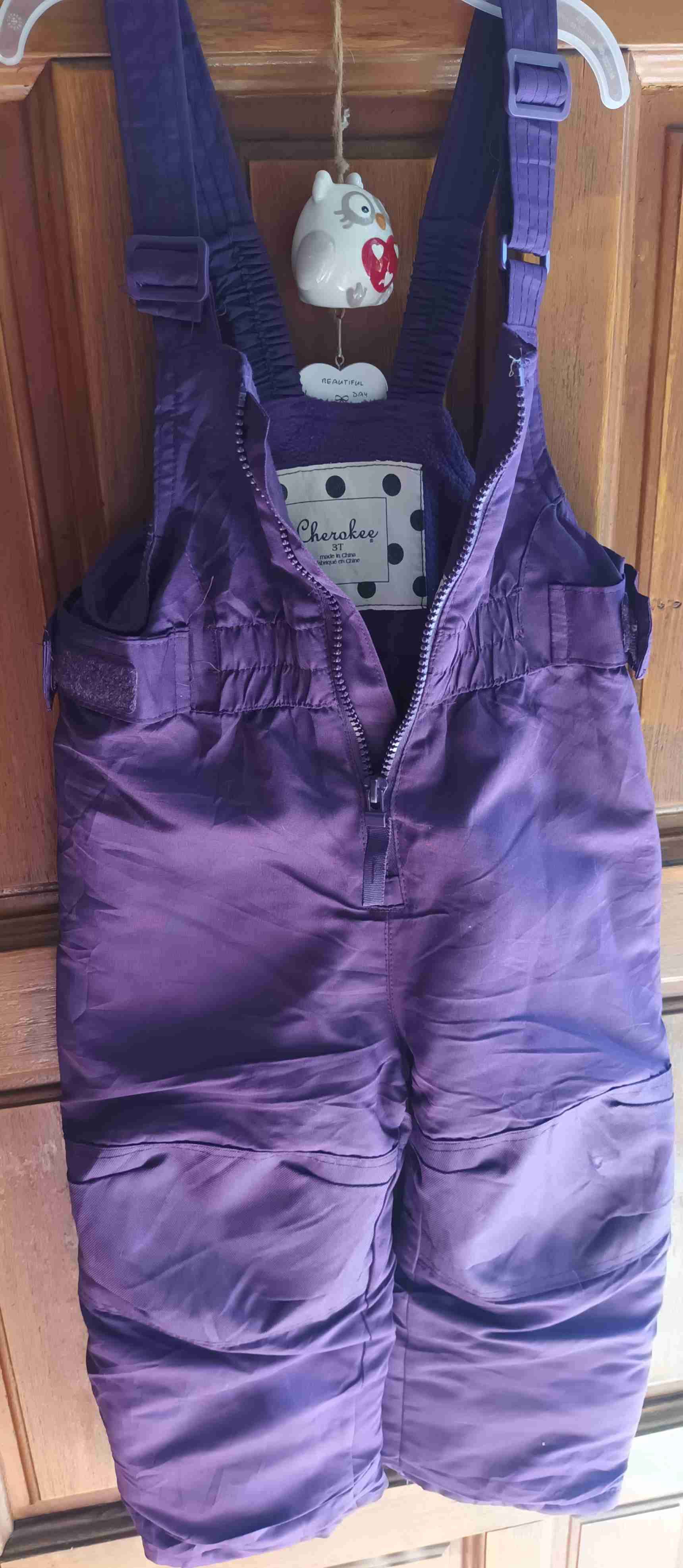 Overol de nieve morado Cherokee talla 3