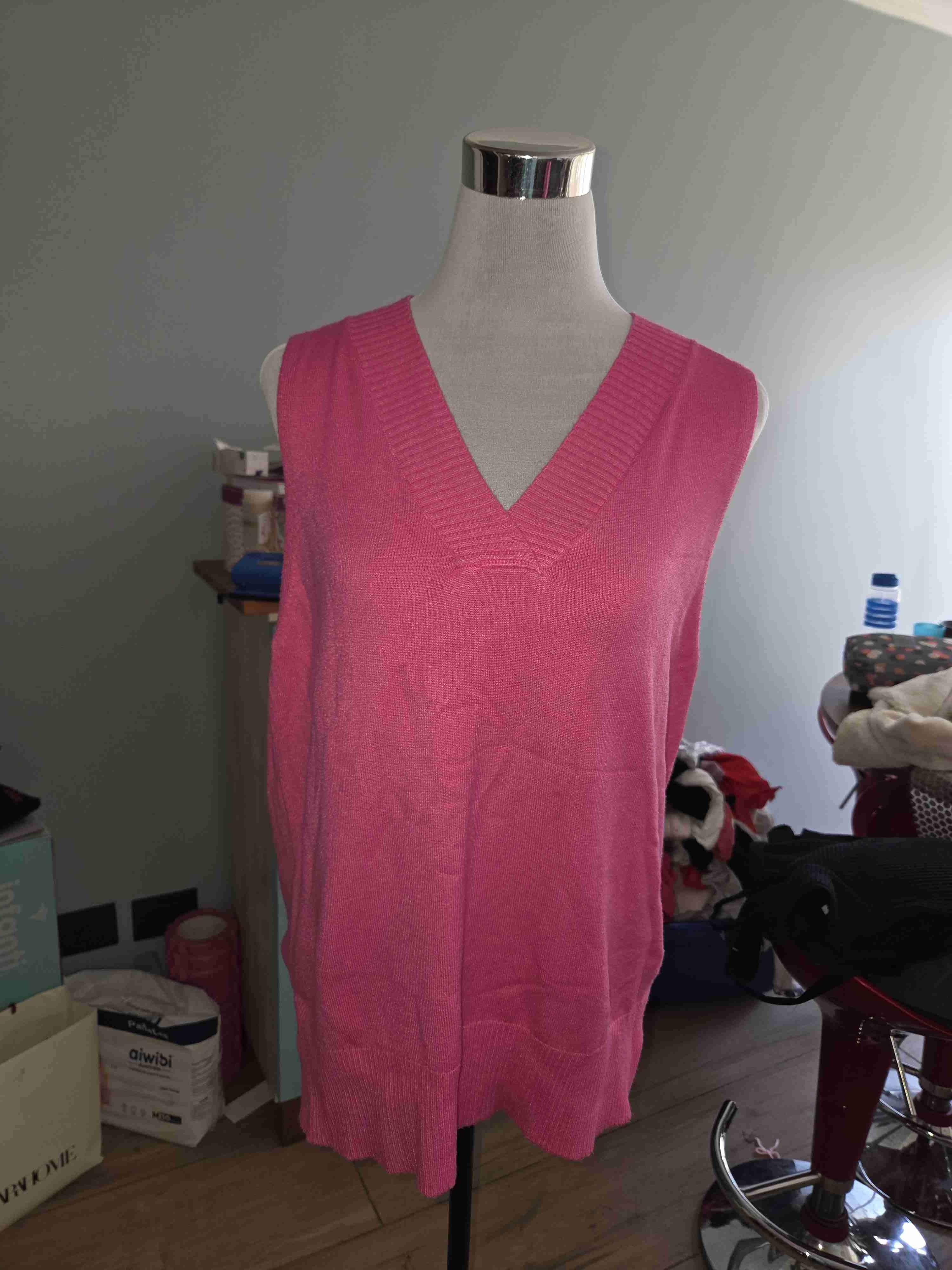 Chaleco sin mangas rosa NUEVO