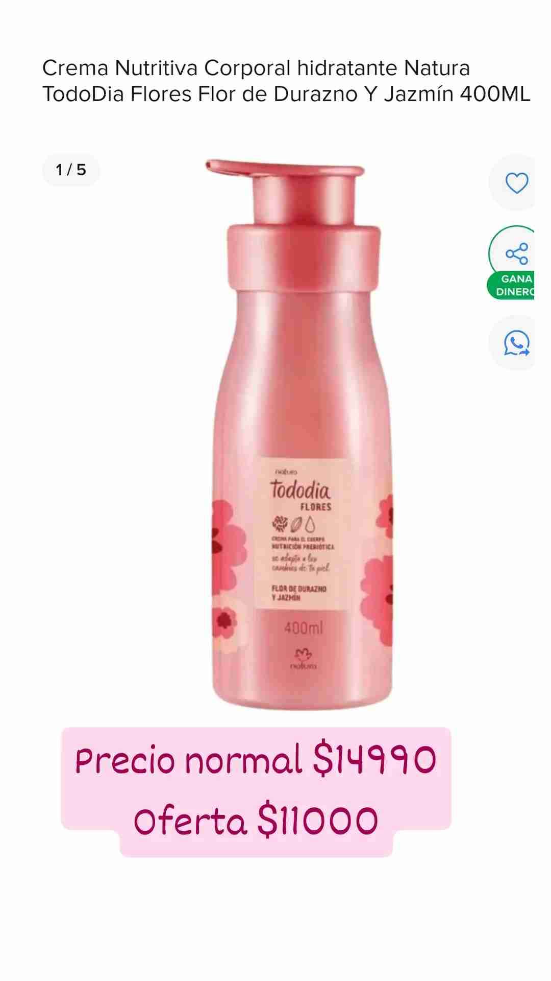 Crema hidratante Natura 400ml