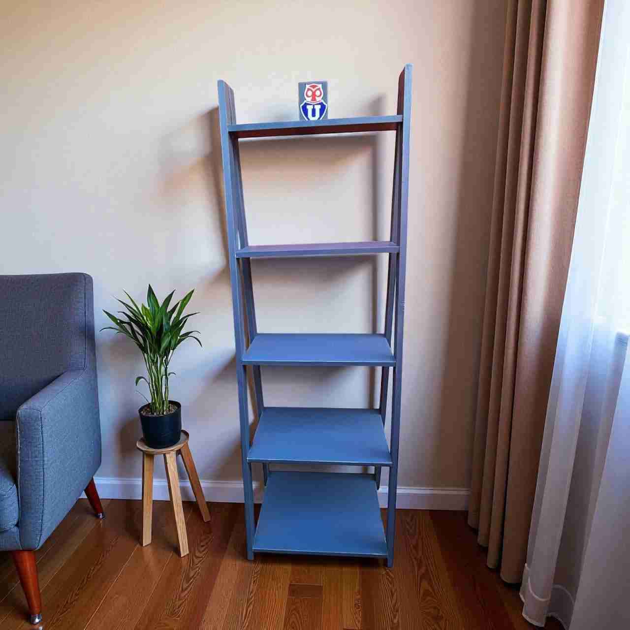Estante de madera azul 5 niveles