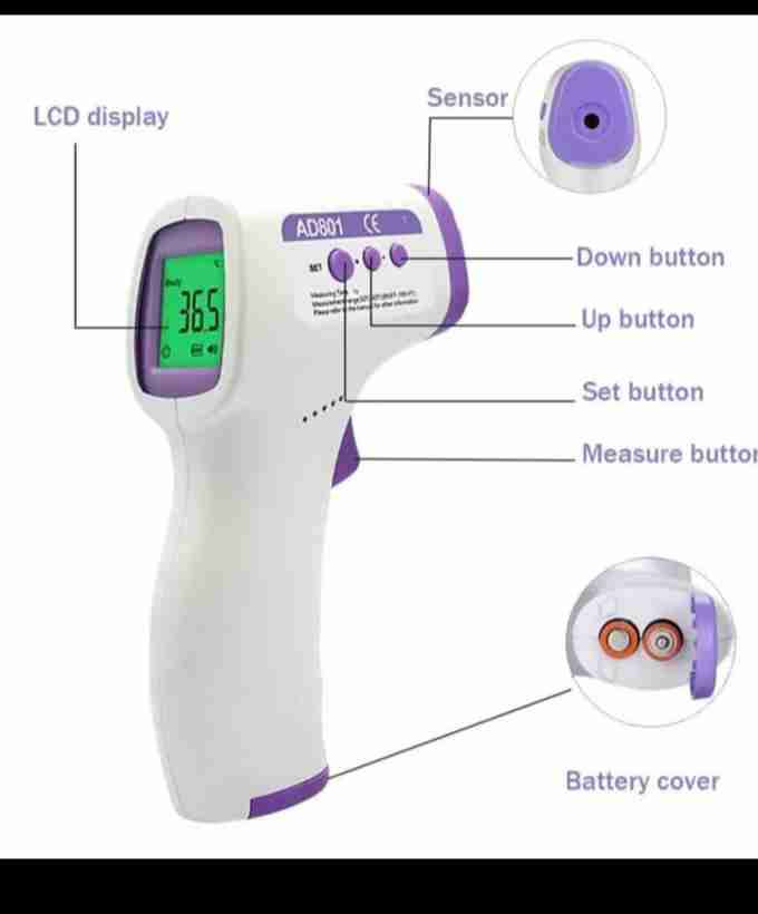 Termómetro infrarrojo digital