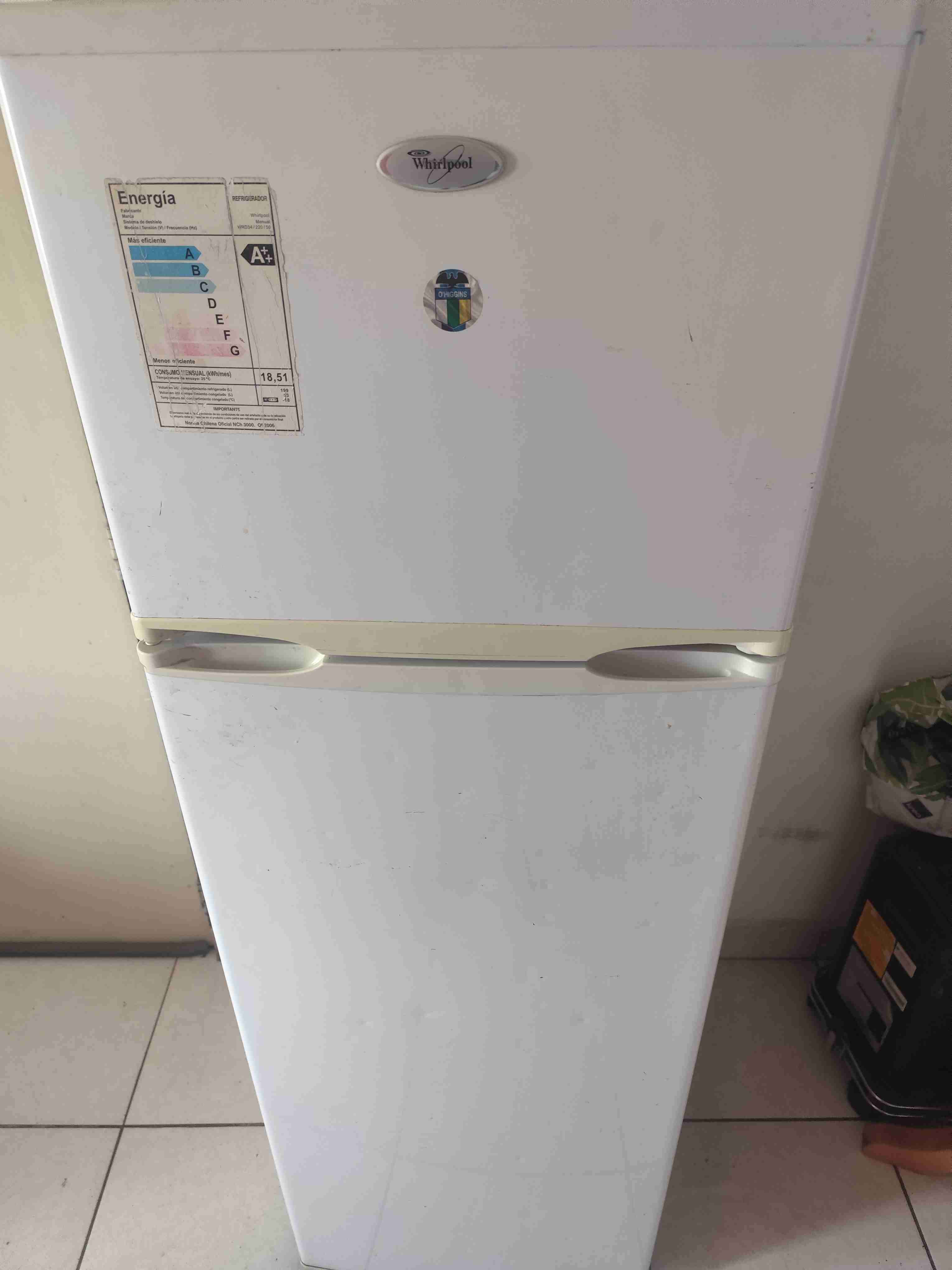 Refrigerador Whirlpool blanco
