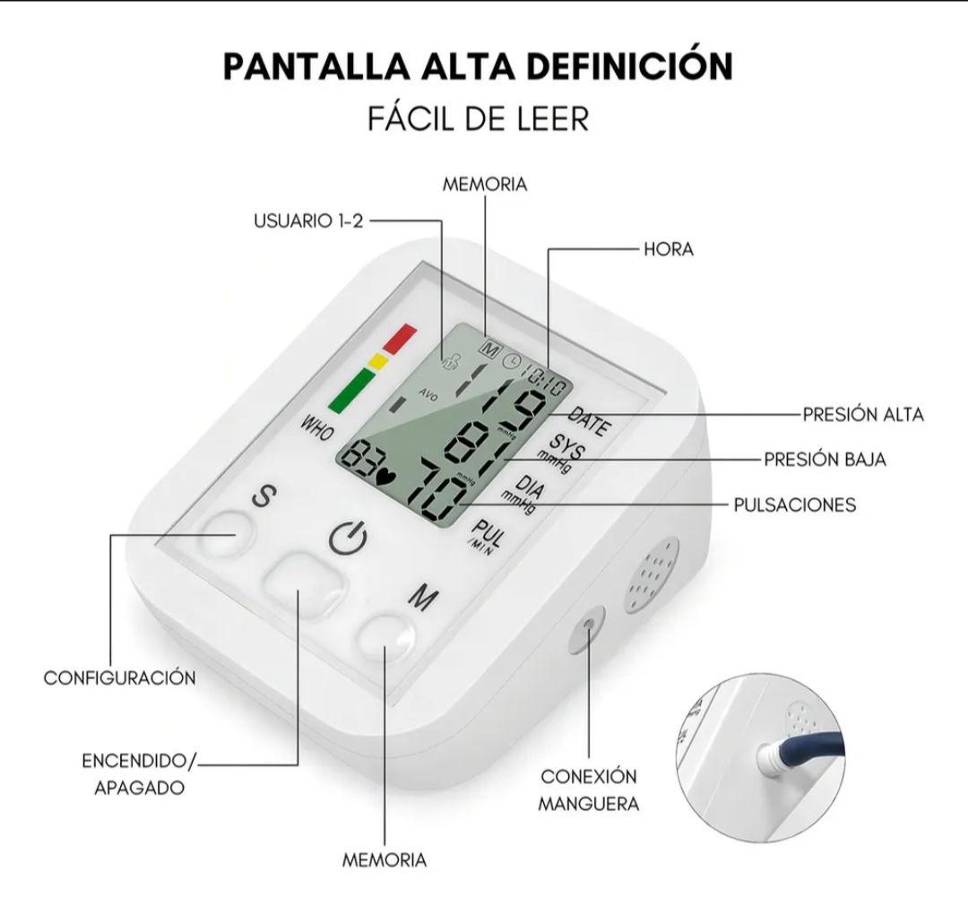 Tensiómetro digital de brazo