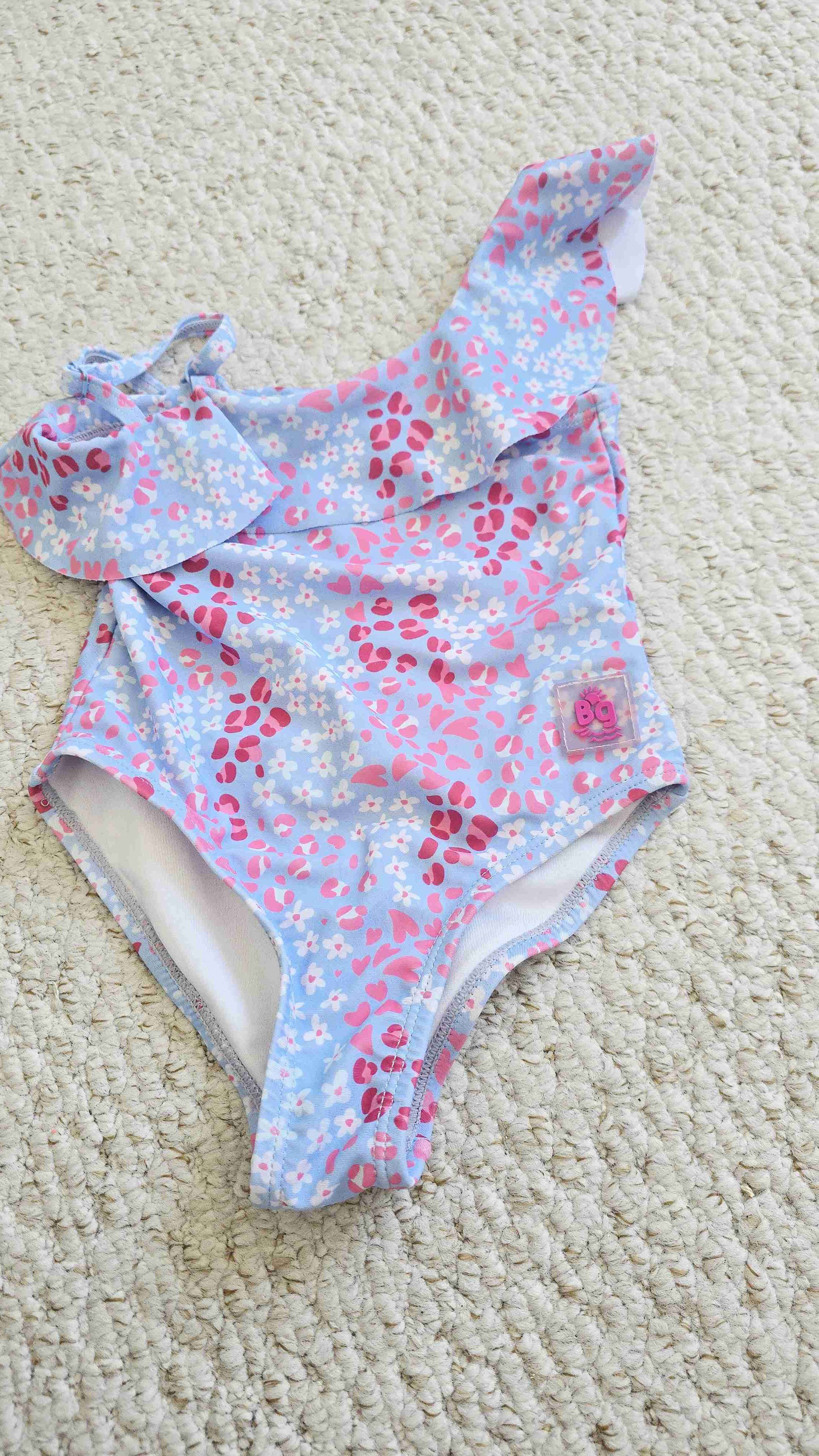 Traje de baño rosado con puntos Bubble Gummers