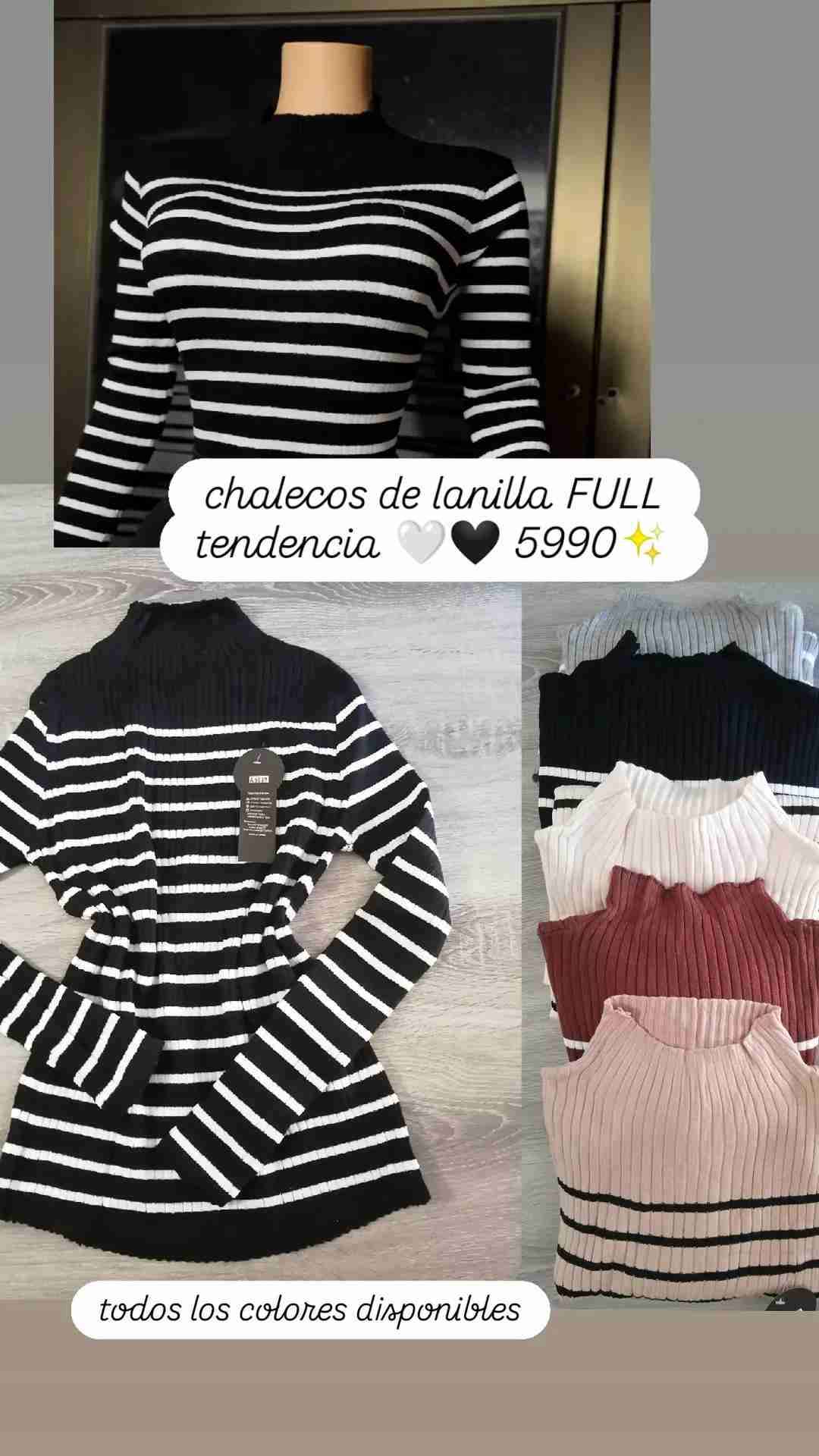 Chaleco de lanilla a rayas