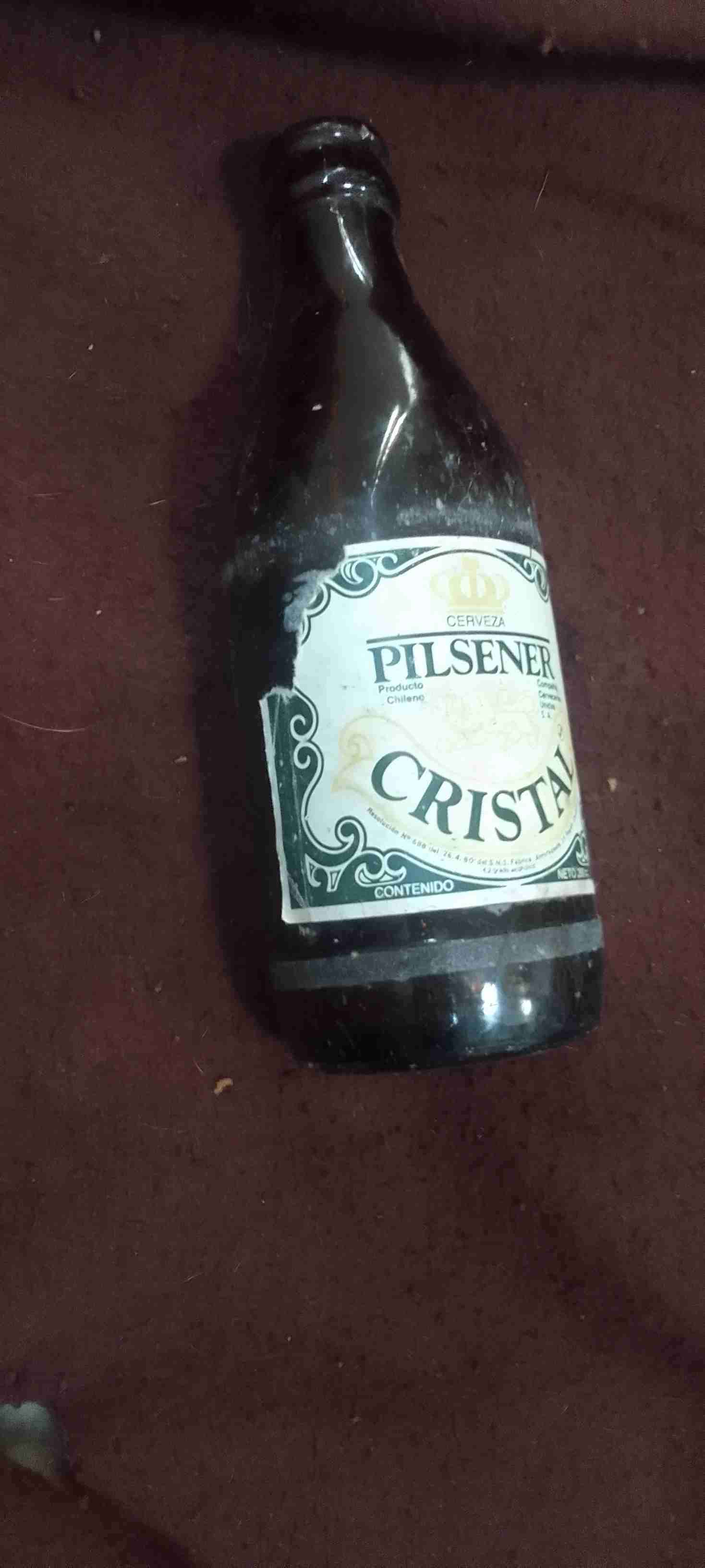 Antigua botella de Pilsener Cristal 1980