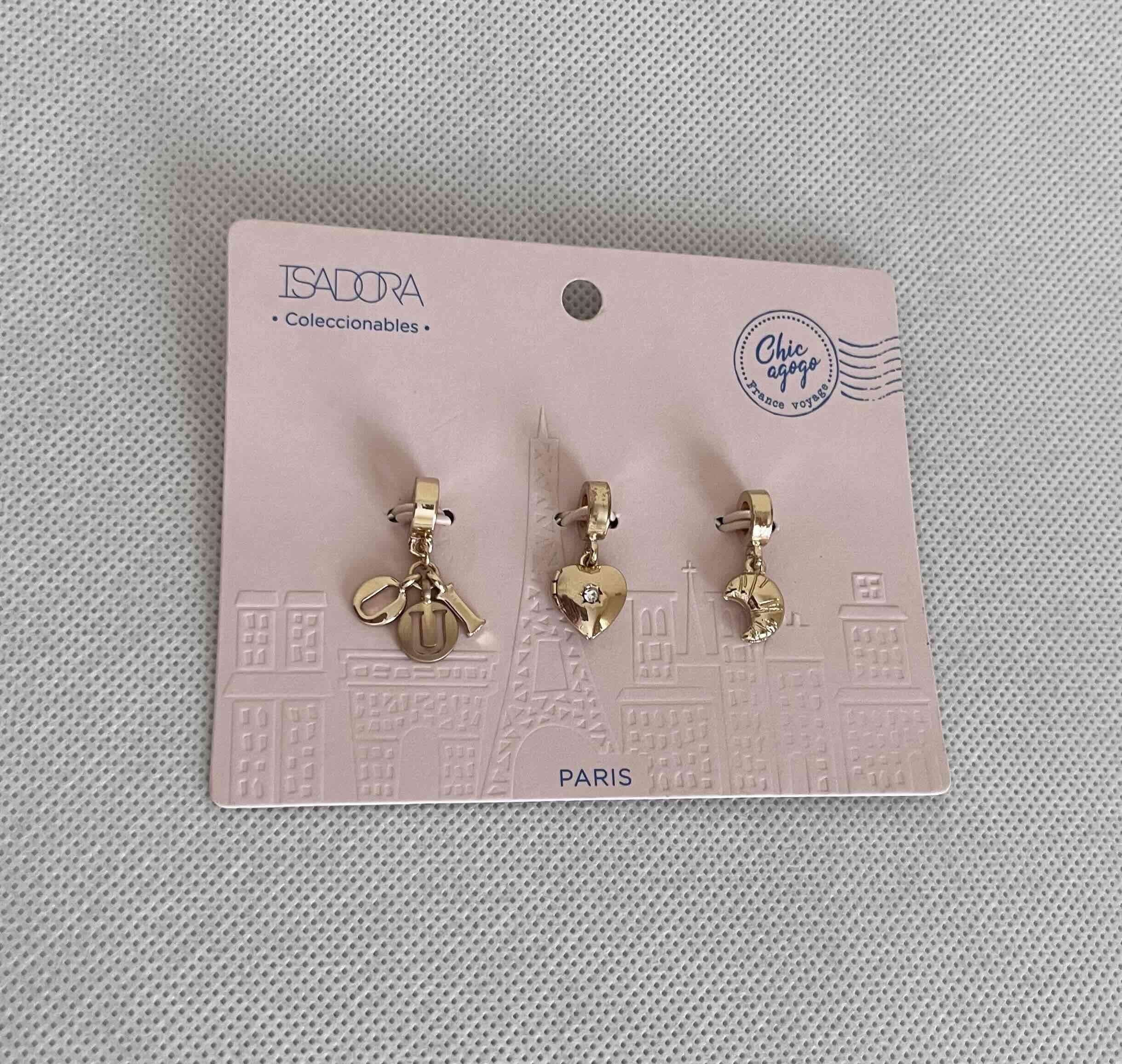 Set de 3 dijes dorados Isadora