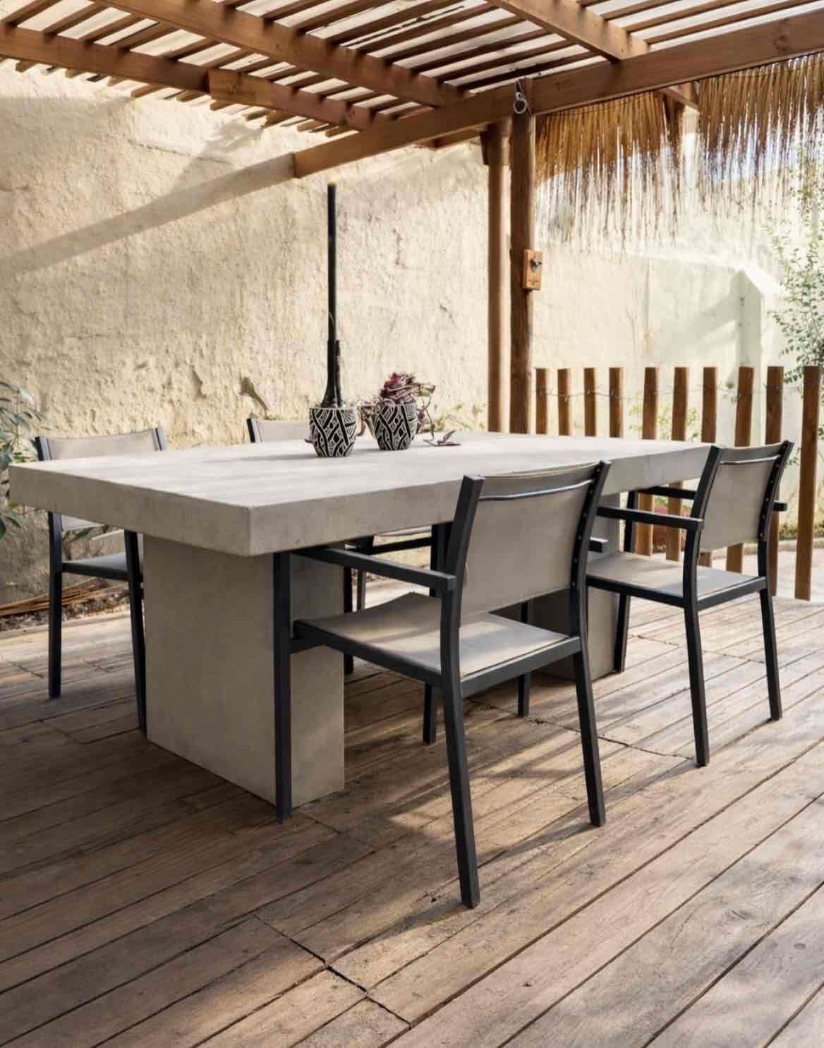 Juego de comedor exterior moderno