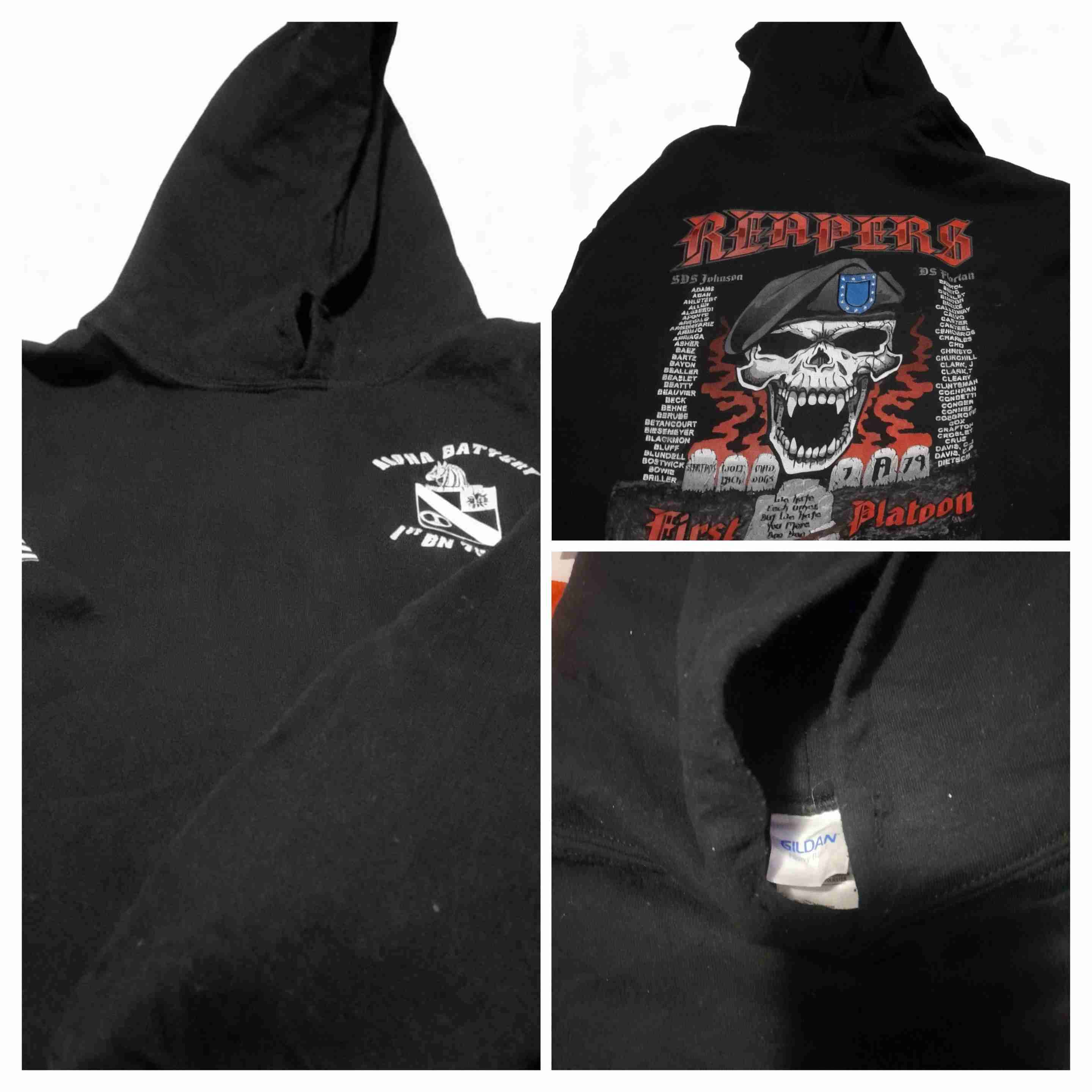 Polerón negro militar Gildan