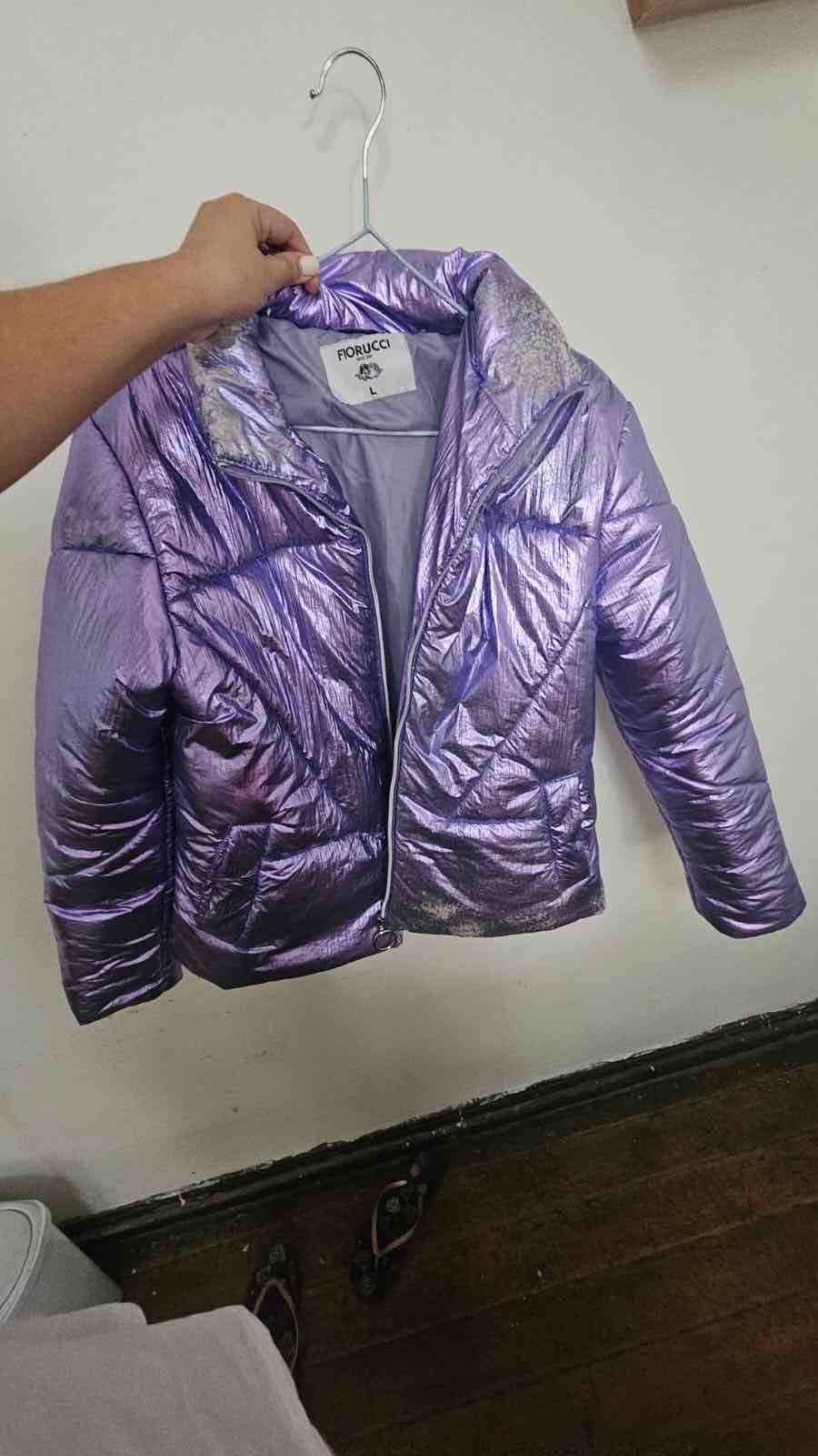 Chaqueta metálica morada Fiorucci