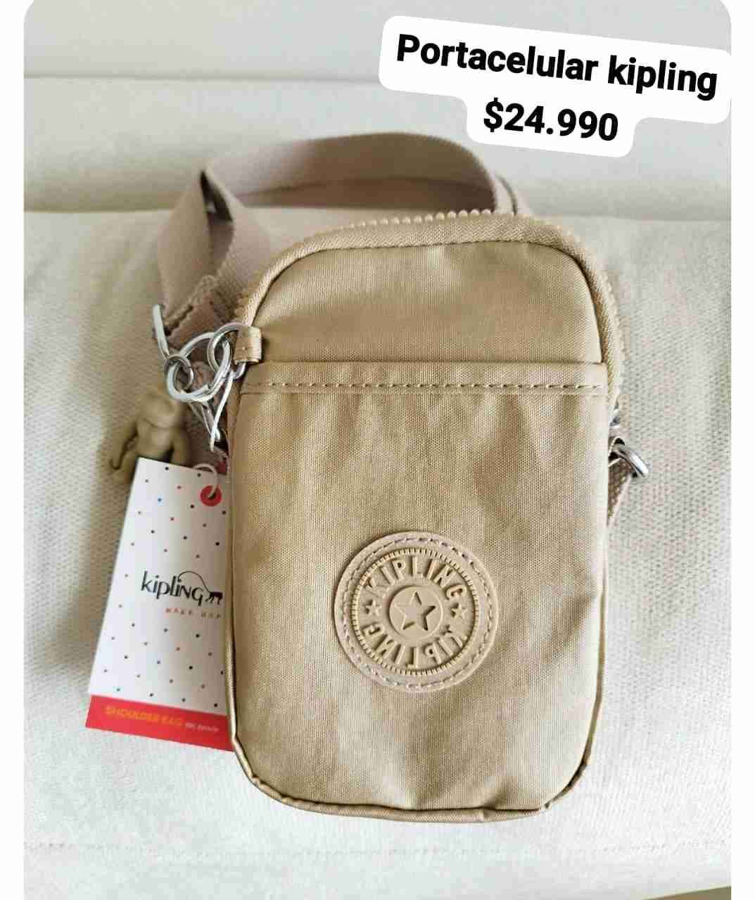 Portacelular beige Kipling